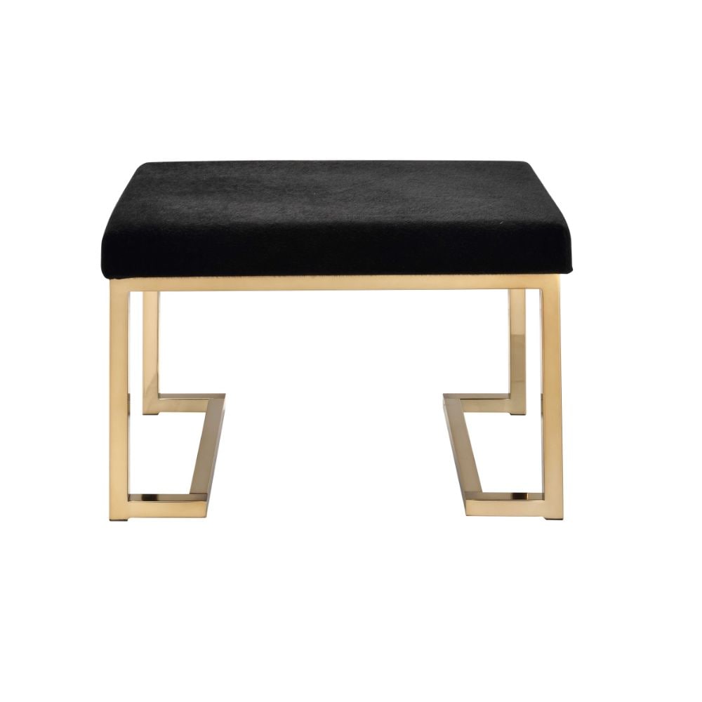 HomeRoots 286428 Amelia Modern Champagne Accent Bench 16-in x 18-in