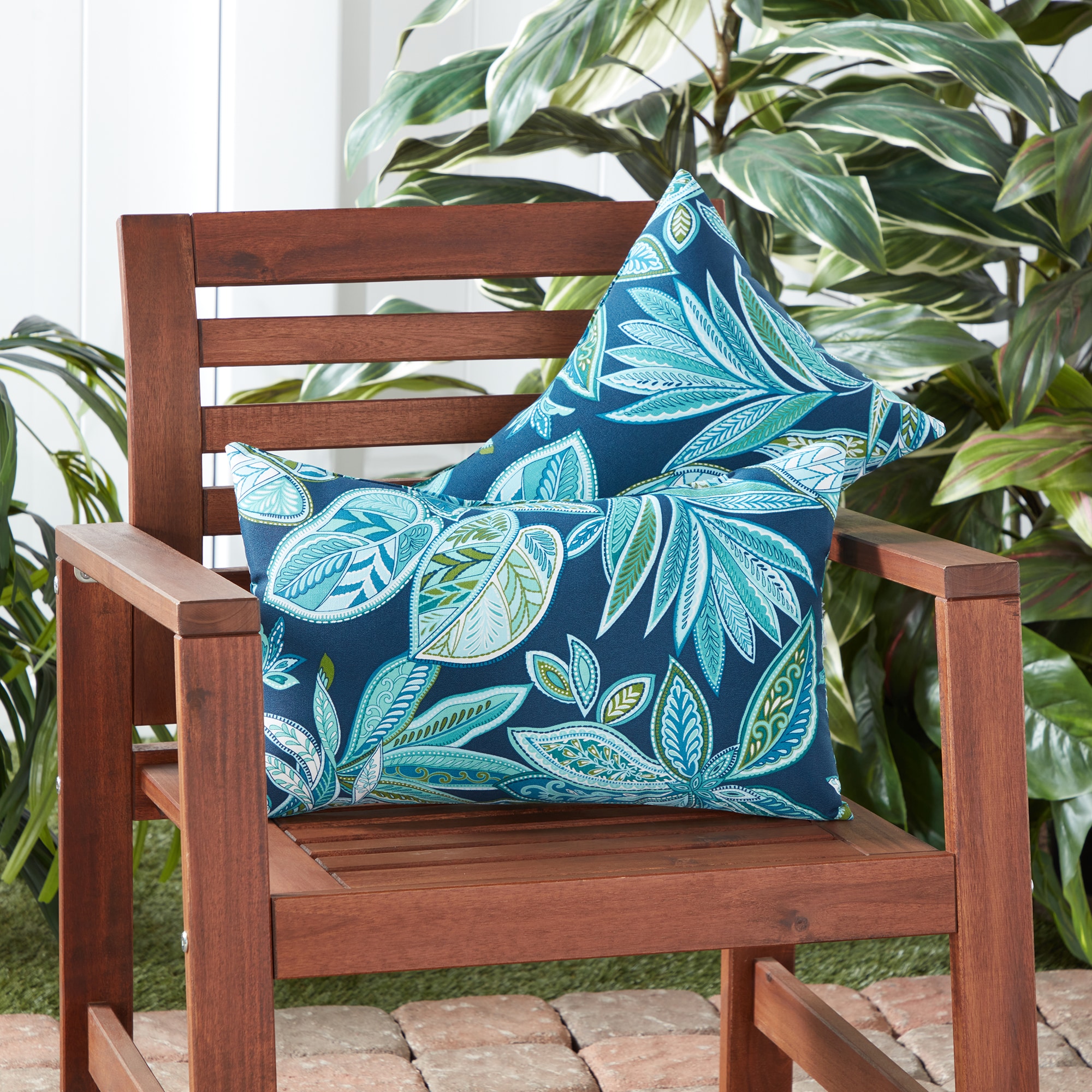 Greendale Home Fashions OC5811S2-CRESTWOOD Outdoor-Accent-Pillows - View #2