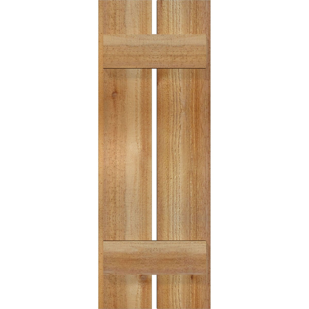 Ekena Millwork RBS06S11X031RWR 11.25-in W x 31-in H Unfinished Paintable/Stainable Board and batten Spaced Wood Exterior Shutters ( 2 -Pack )