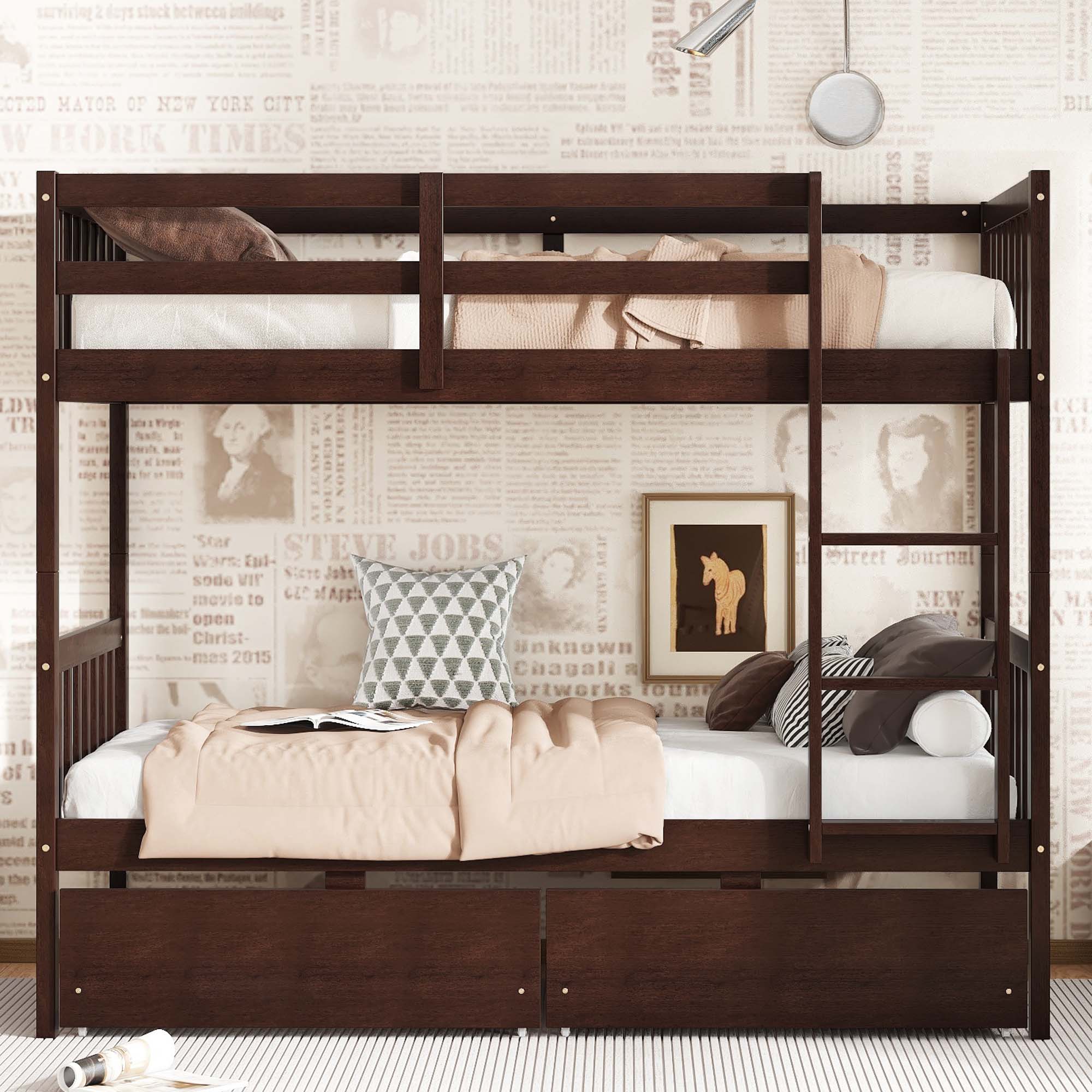 Sunrinx MG11-BD-24 Espresso Twin over twin Bunk Bed