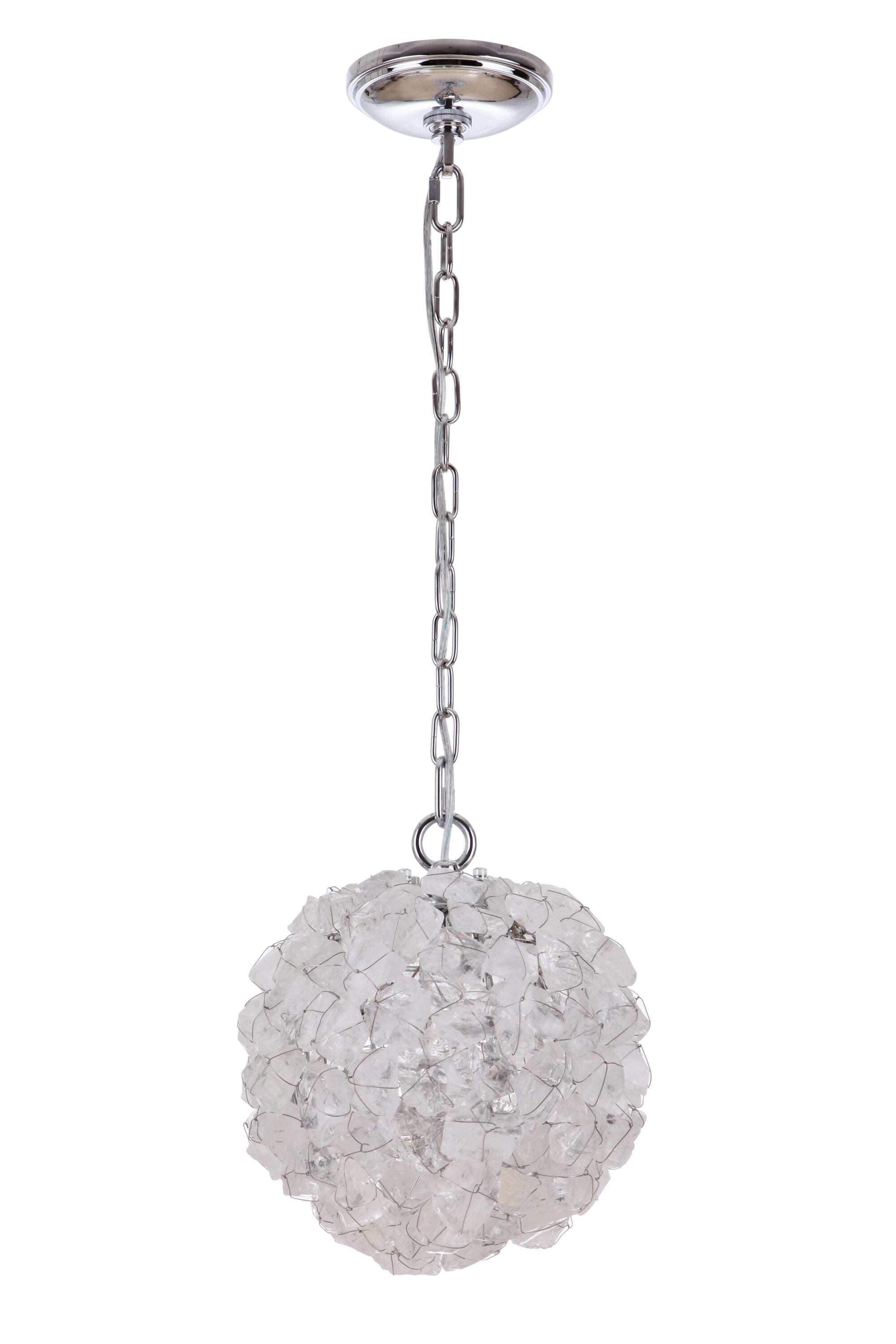 Craftmade 48490-CH Roxx 1 -Light Chrome Transitional Globe Mini Hanging Pendant light