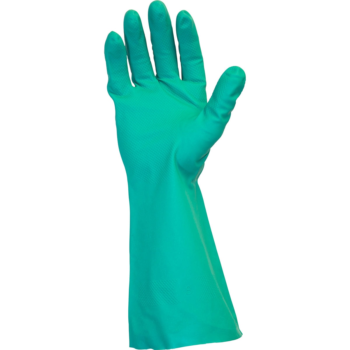 The Safety Zone Safety Zone Flock Lined Nitrile 15 mil Economy Gloves - Green Med - 12 Pairs