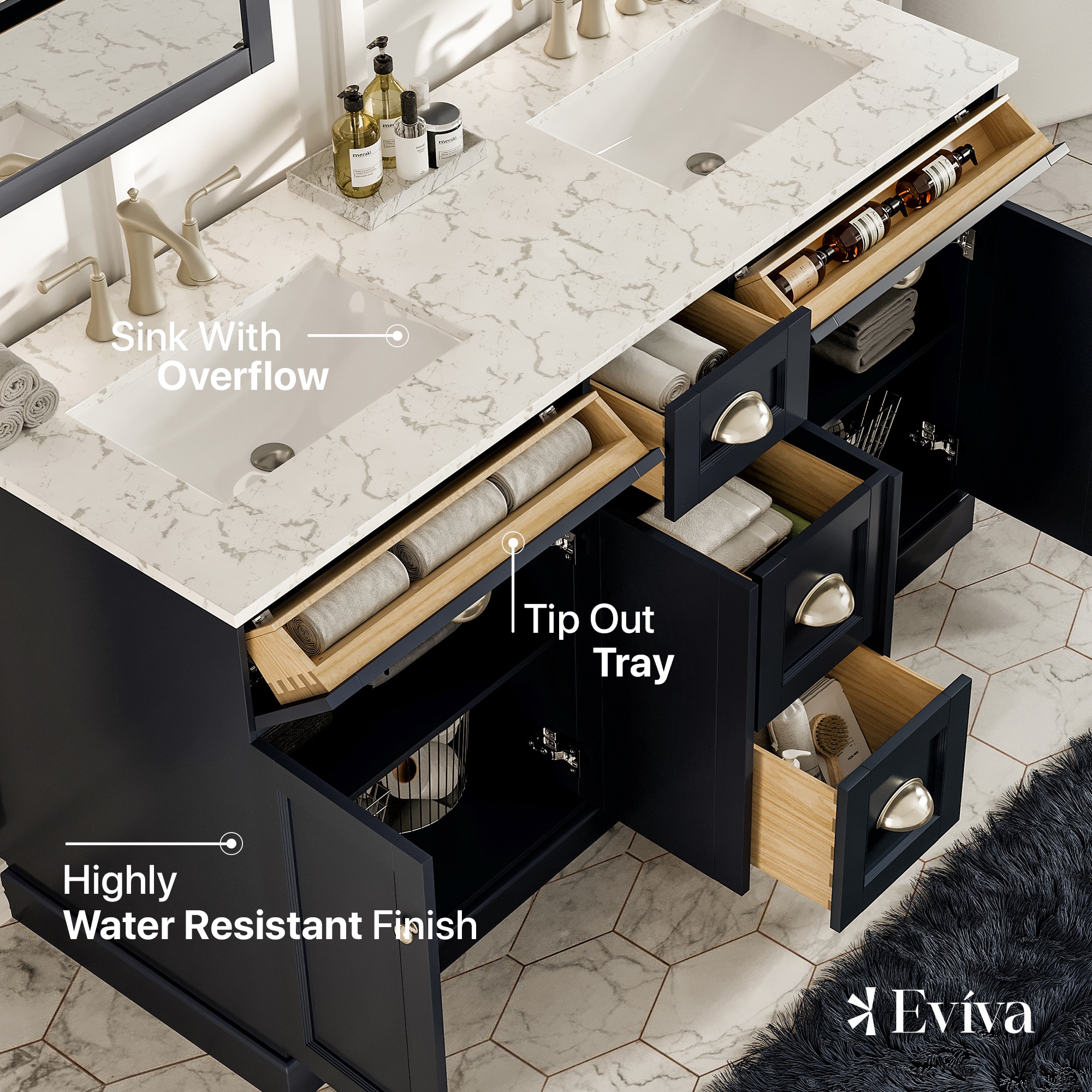 Eviva EVVN666-60CGR Bath-Vanity-Combo - View #4