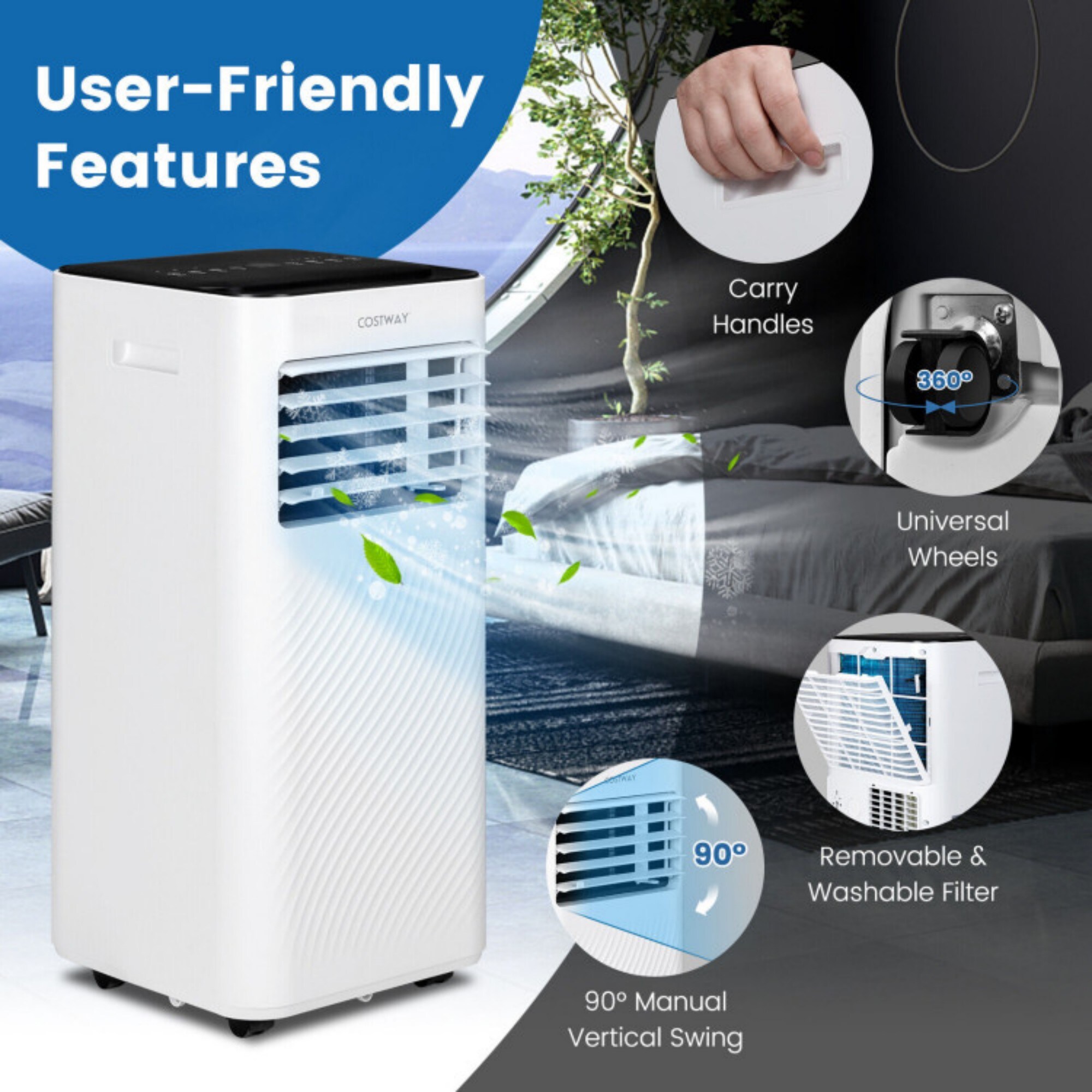 LUCKY ONE LO-FP10261USBK Portable-Air-Conditioners - View #11
