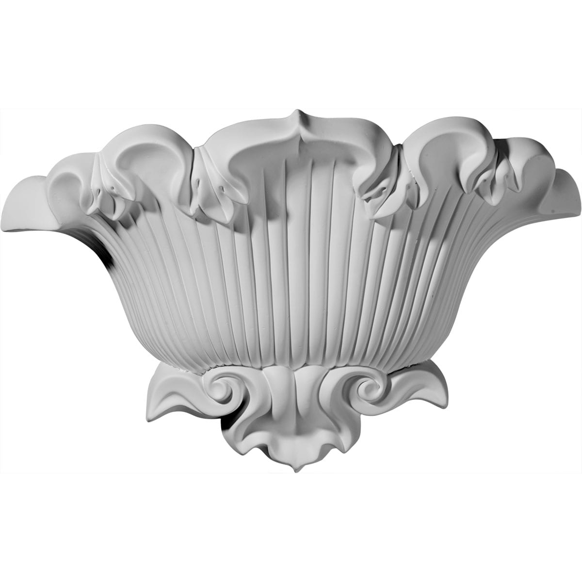 Ekena Millwork SCO15X04X09SH Shell 15-in W x 9.625-in H Primed Sconce
