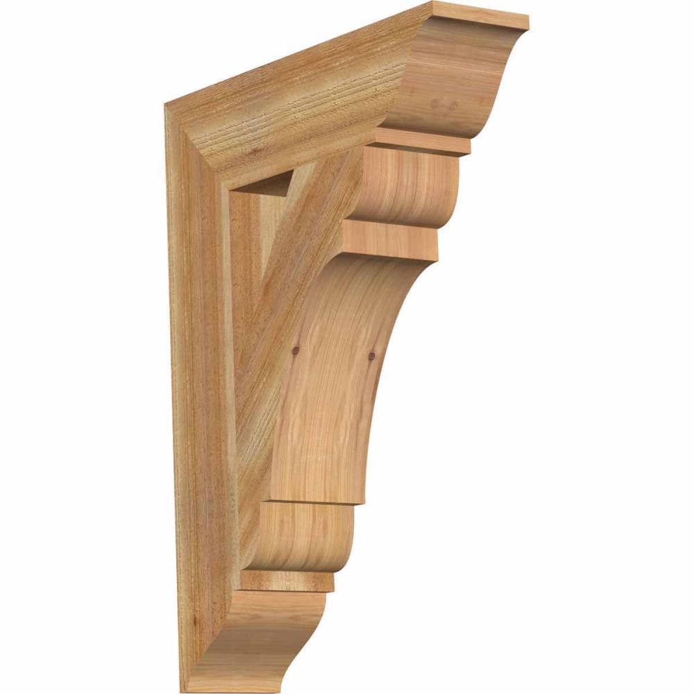 Ekena Millwork BKT06X24X32OLY01RWR Olympic traditional rough sawn 6-in x 24-in x 32-in Western red cedar Brown Wood Standard bracket