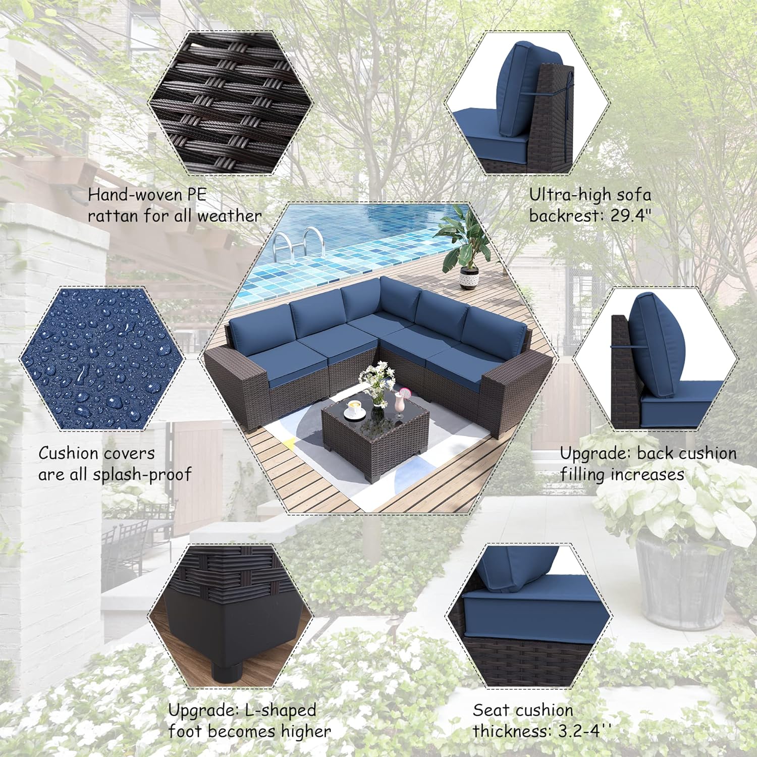 ALAULM LS-6PCS-NAVY Patio-Conversation-Sets - View #2