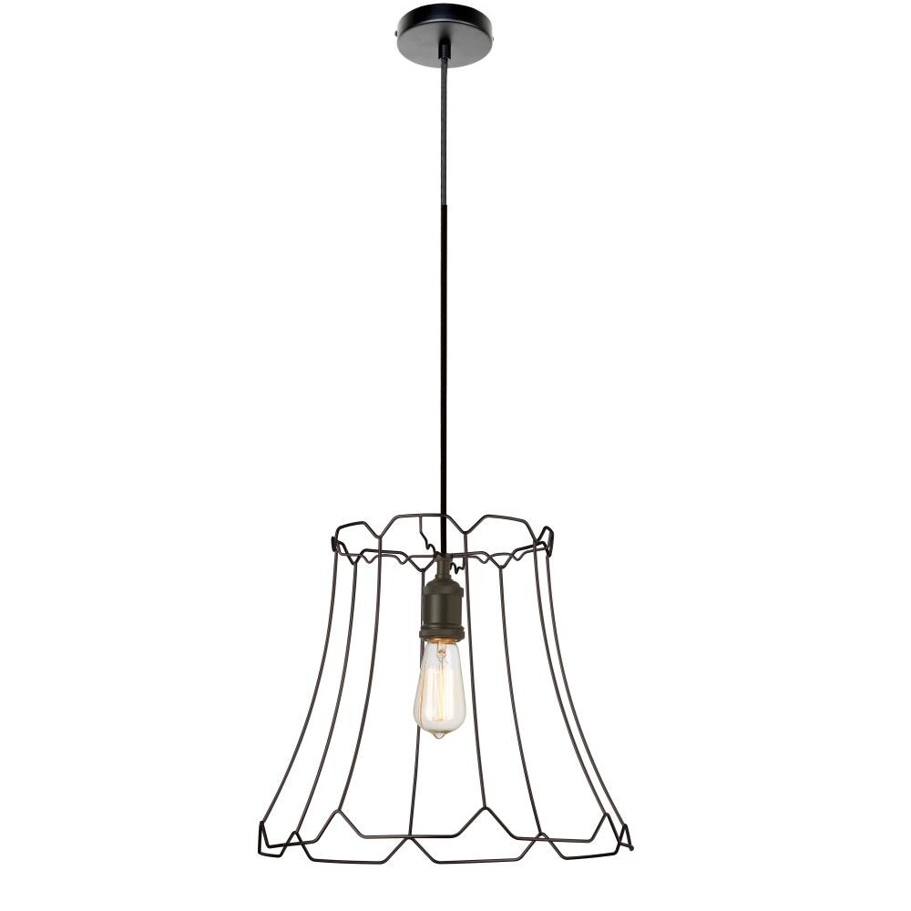Dainolite BKO-M-BK Belenko Matte Black Modern/Contemporary Schoolhouse Hanging Pendant Light