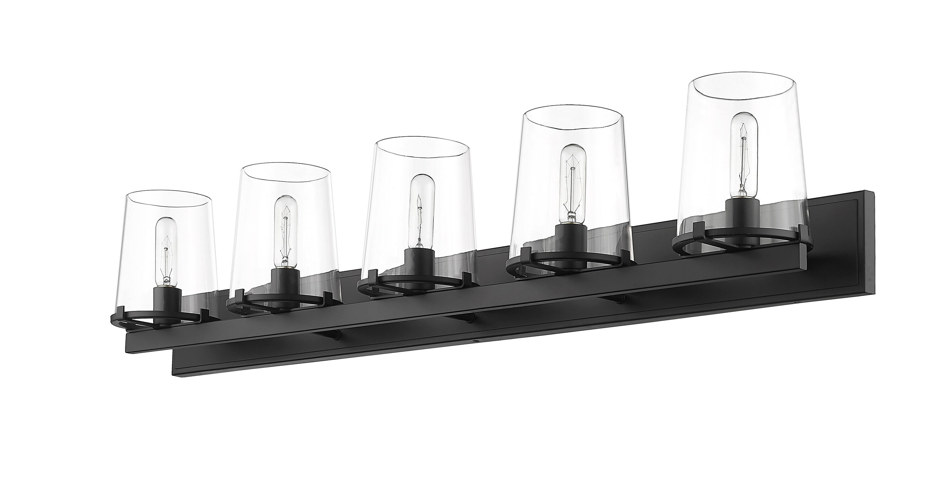 Z-Lite 3032-5V-MB Callista 47-in 5 -Light Matte Black Transitional Vanity light