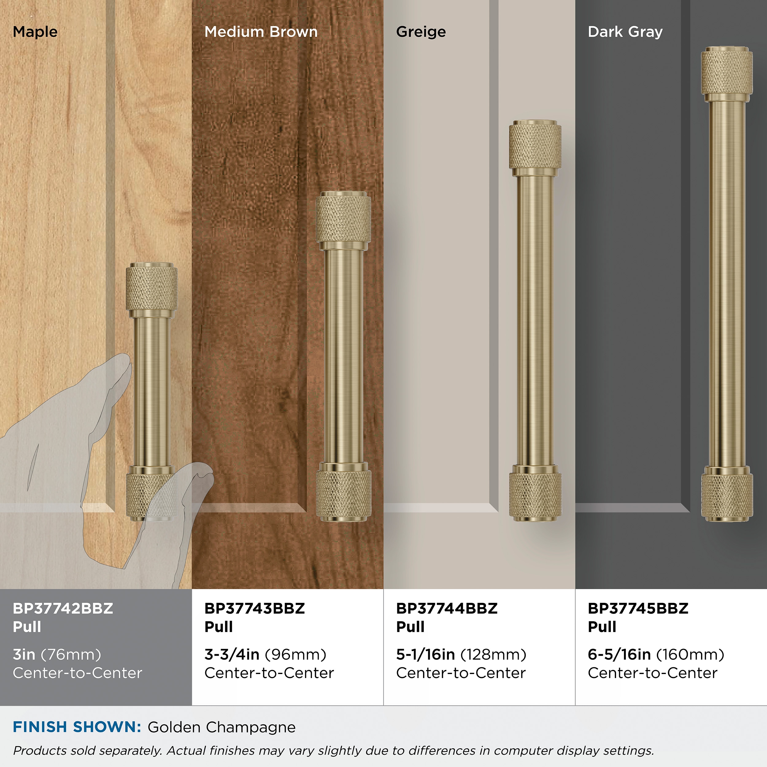 Amerock BP37742BBZ Cabinet-Pulls - View #7