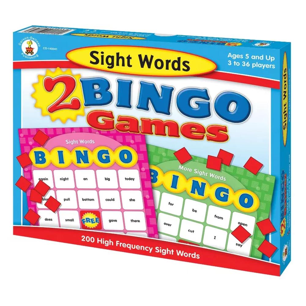 Carson Dellosa Education Sight Words Bingo Board Game Novelty Game In 