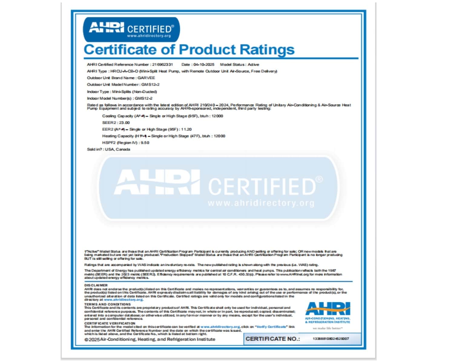 Garvee XQBG001AVXSFK Ductless-Mini-Splits - View #8