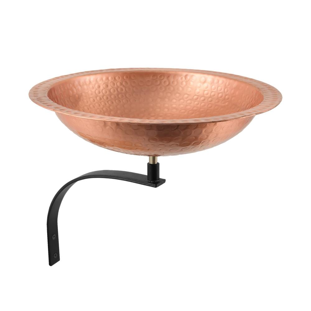 Minuteman International BBHC-02T-WM 12.25-Inches H Satin Copper Metal Complete birdbath