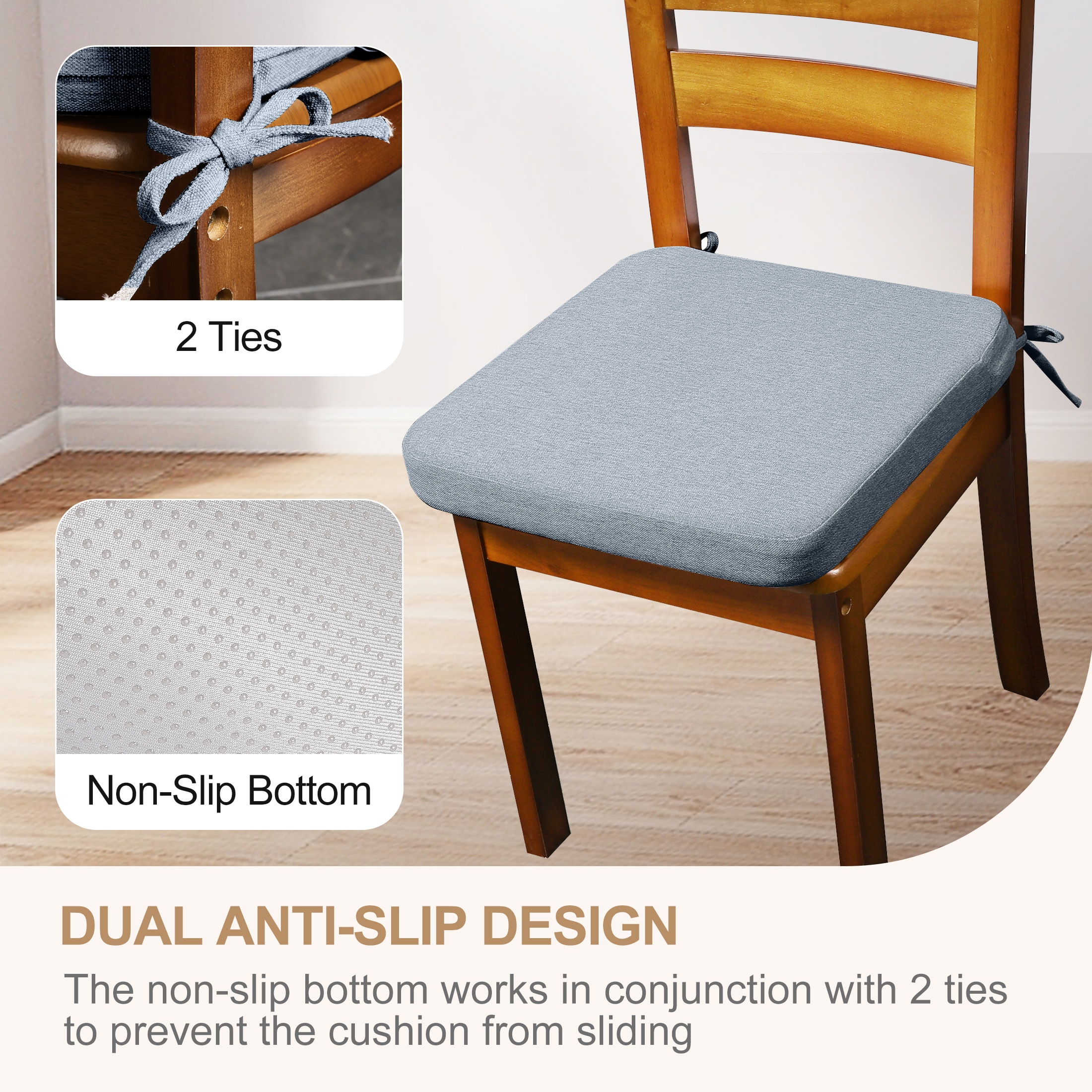 AAAAAcessories LS-DCCLS-QIANLAN-4P Indoor-Chair-Cushions - View #4