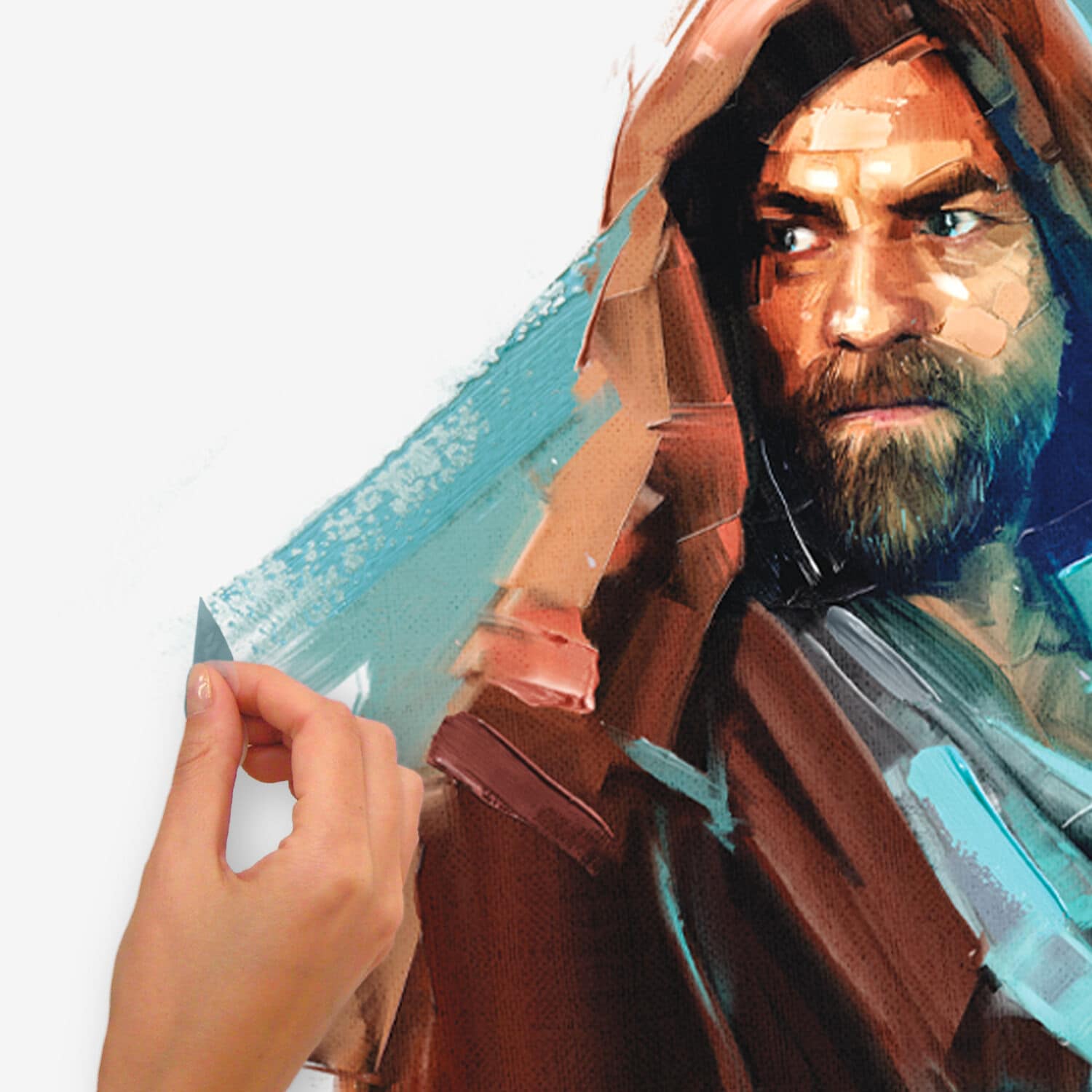 Obi Wan Kenobi Painted Peel And Stick Giant Wall Decals