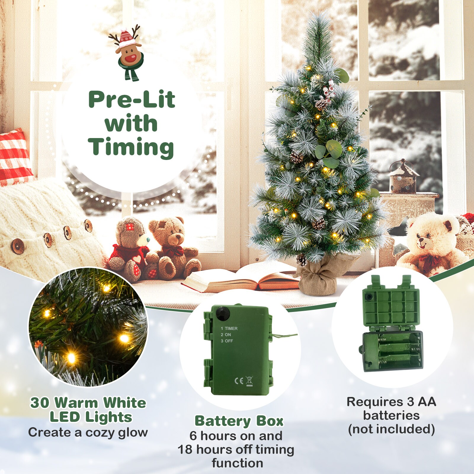 WELLFOR CM-HGY-23541US Artificial-Christmas-Trees - View #5