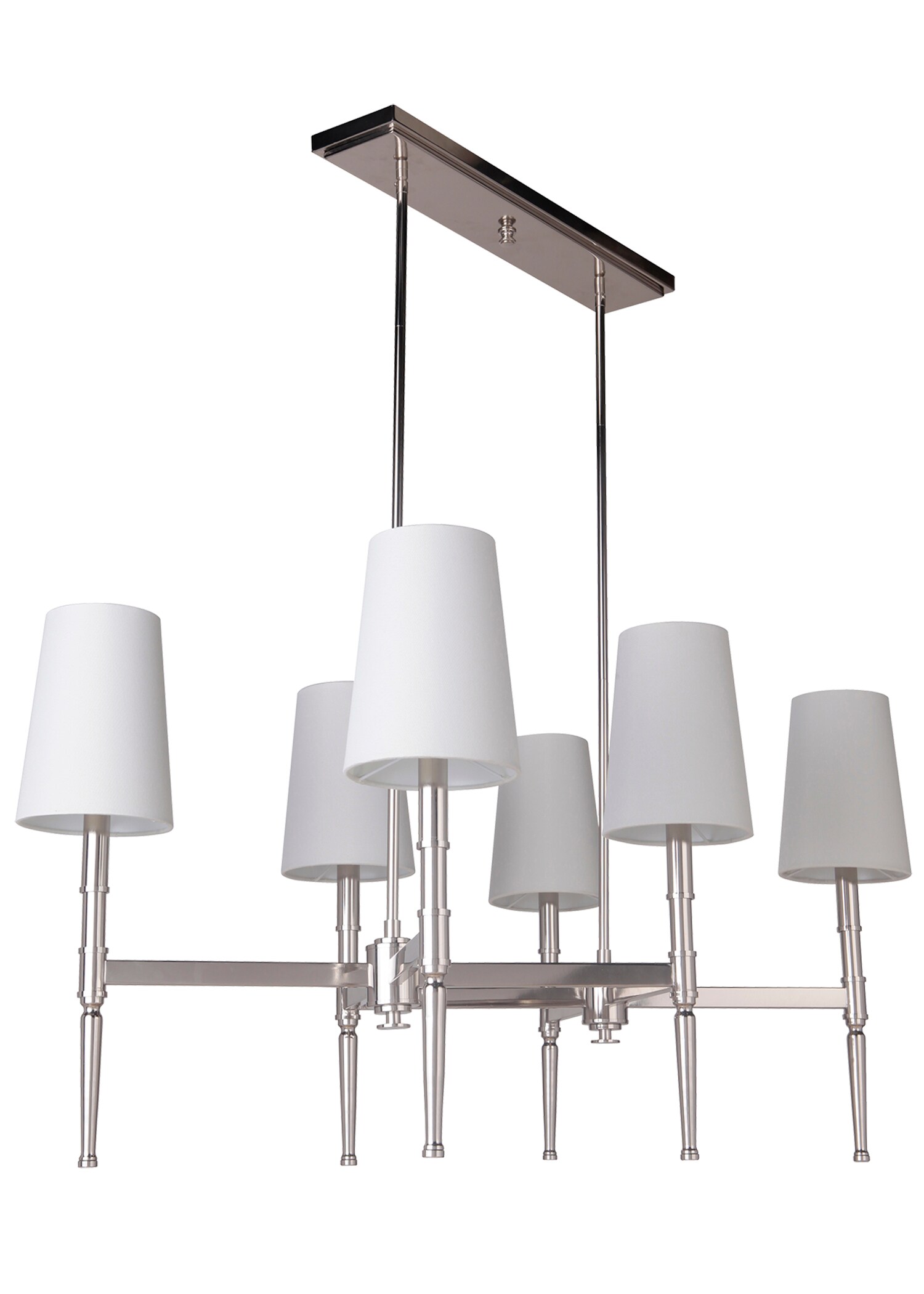 Craftmade 44626-PLN Ella 6 -Light Polished Nickel Transitional For Use in Bedrooms, Dining Rooms, Foyers, Kitchens, Living Rooms Chandelier