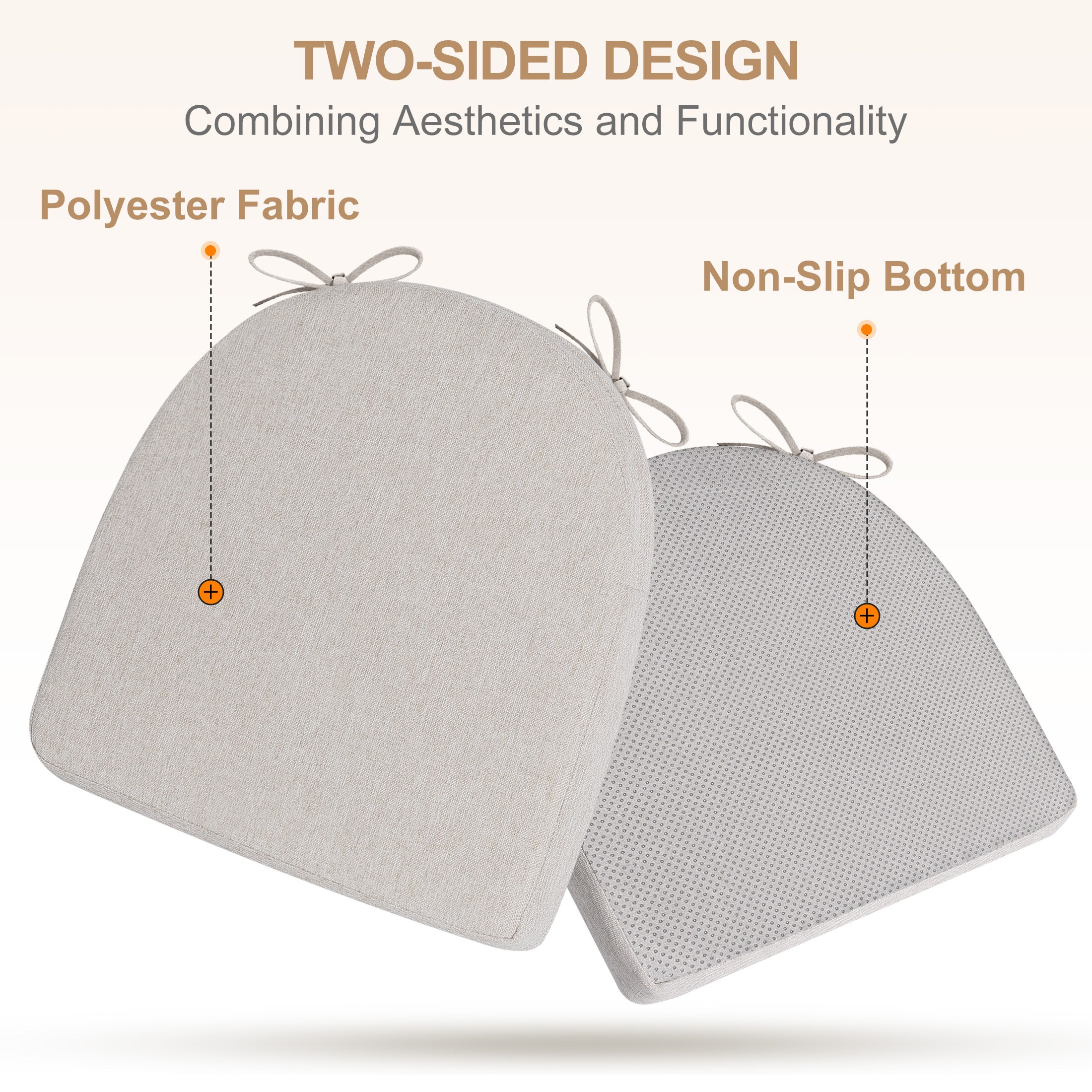 AAAAAcessories LS-DCCLU-XIANGYA-4P Indoor-Chair-Cushions - View #7