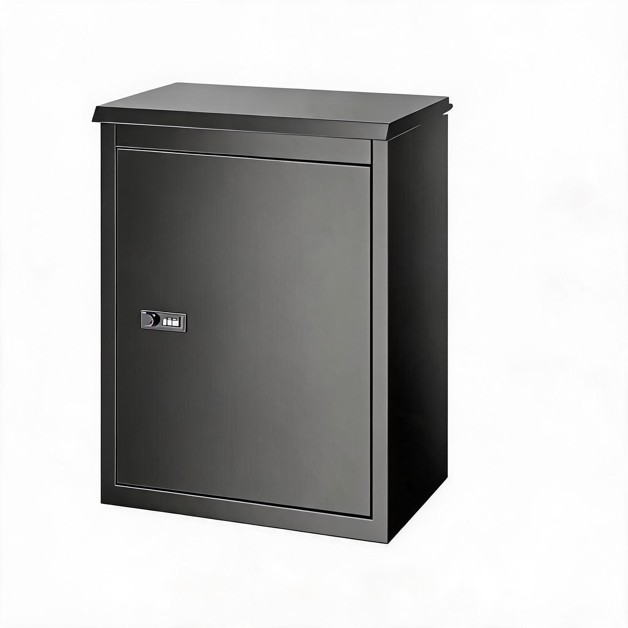 Garvee Cold Rolled Steel Single Door Parcel Locker Easy Disassembly and Assembly 0.7mm Thick Steel Plate 390 x 270 x 522mm Black