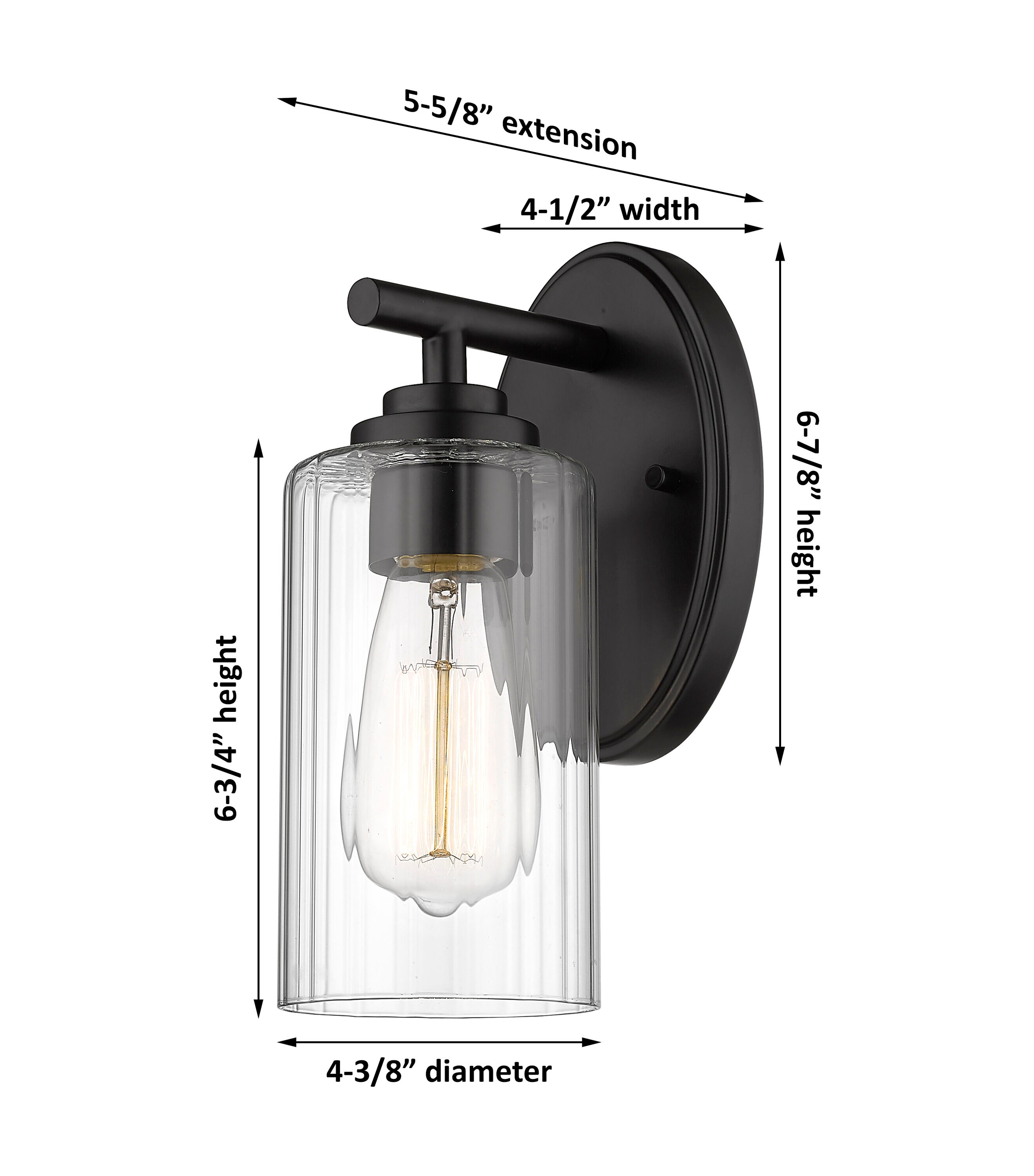 Innovations Lighting 353-1W-BK-CL b089995 - View #5