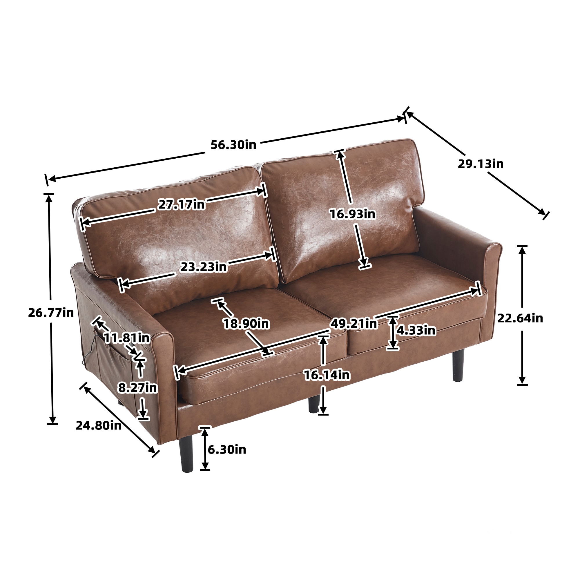Clihome CMCH-761GE Sofas-Loveseats - View #8