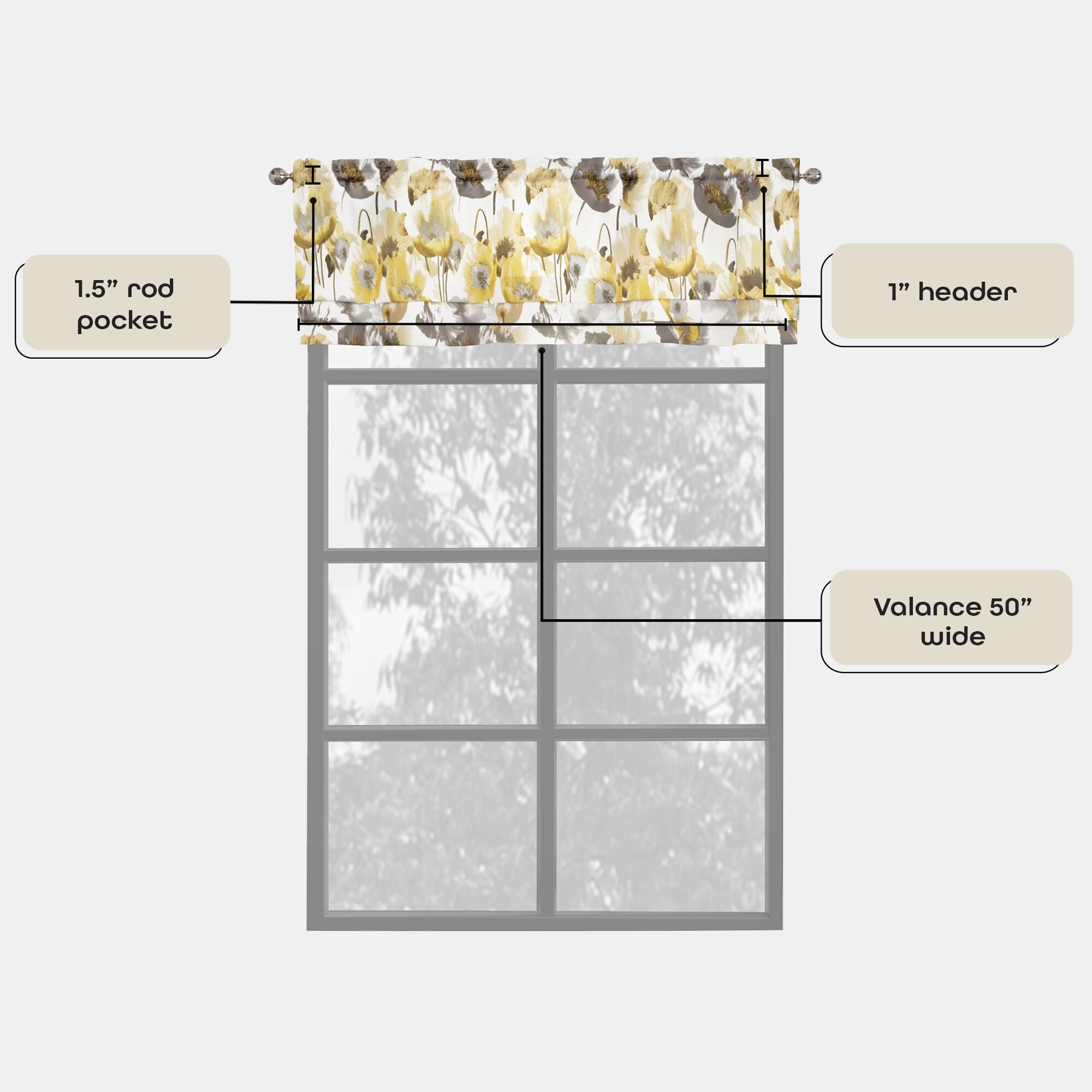 Achim POVL17GY06 valances - View #6