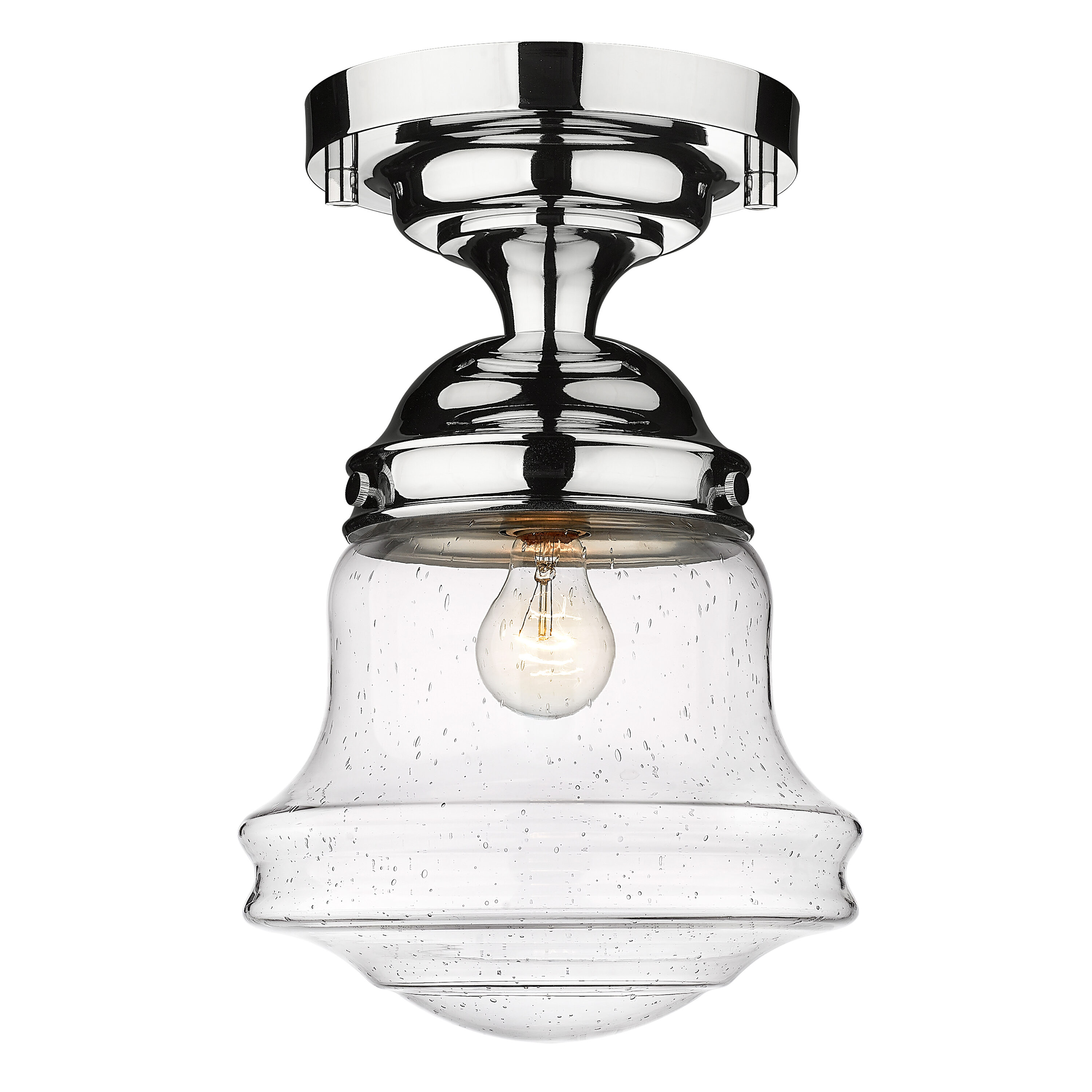 Z-Lite 736F10-CH Vaughn 1 -Light 10.5-in Polished Chrome Flush Mount Light