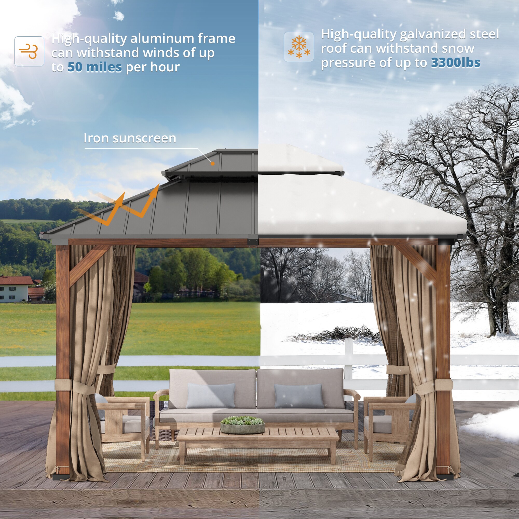 Yurevna KKLT-BR-1 Wood-Resin-Gazebos - View #4