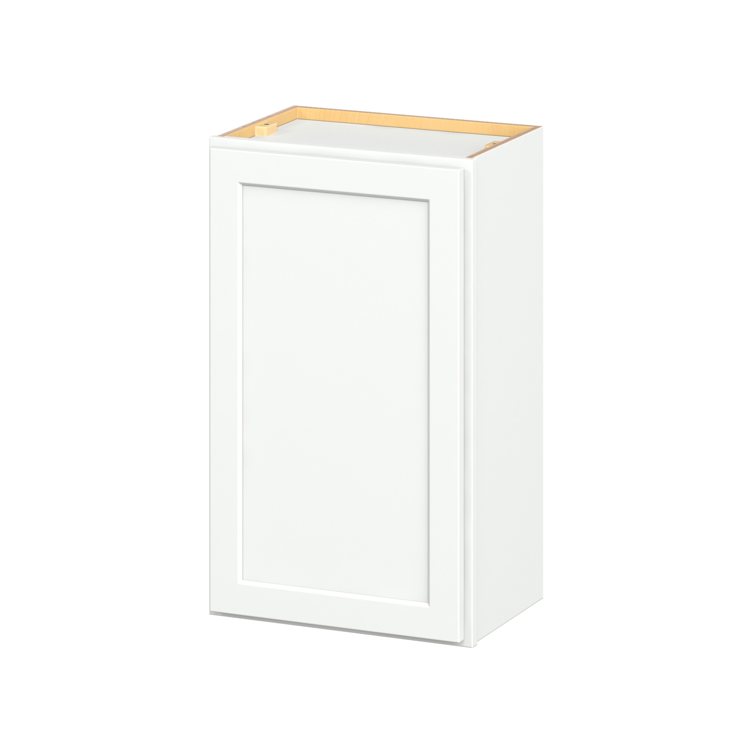 Hugo&Borg W1830(L/R)-GL PRO Glendale 18-in W x 30-in H x 12-in D Pure White Wall Ready to assemble Plywood Cabinet (Recessed Panel Shaker)