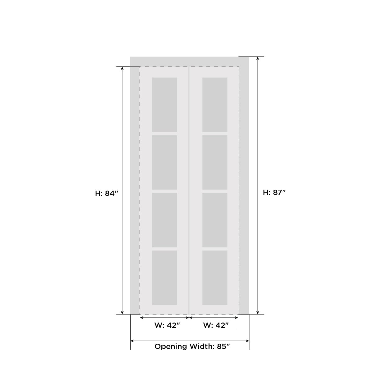 SARTODOORS VER7602BFGRE8484 Bifold-Sliding-Closet-Doors - View #4
