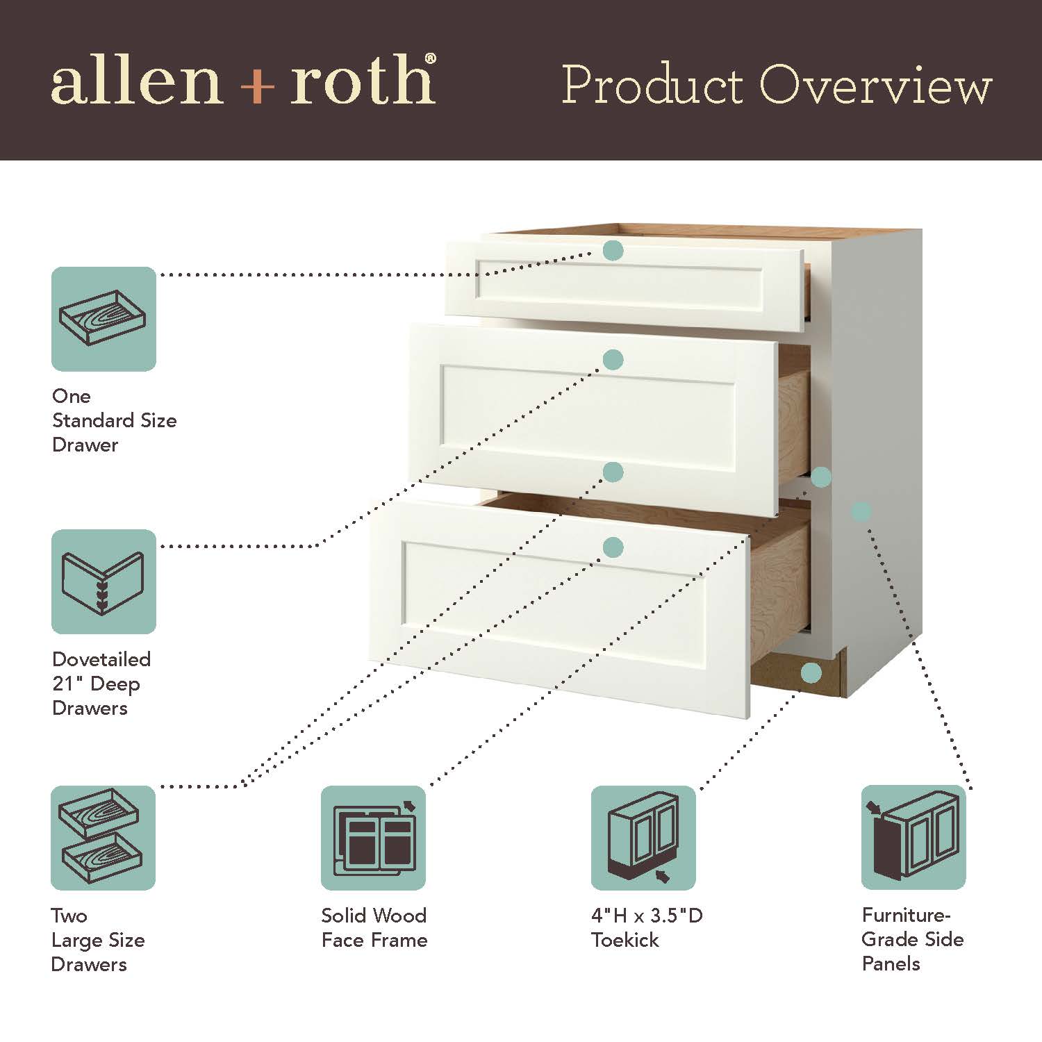 allen + roth Stonewall 30-in W x 34.5-in H x 24-in D Stone Drawer Base ...