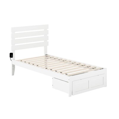 Afi Furnishings Oxford White Twin, Twin Xl Platform Bed With Storage Ikea