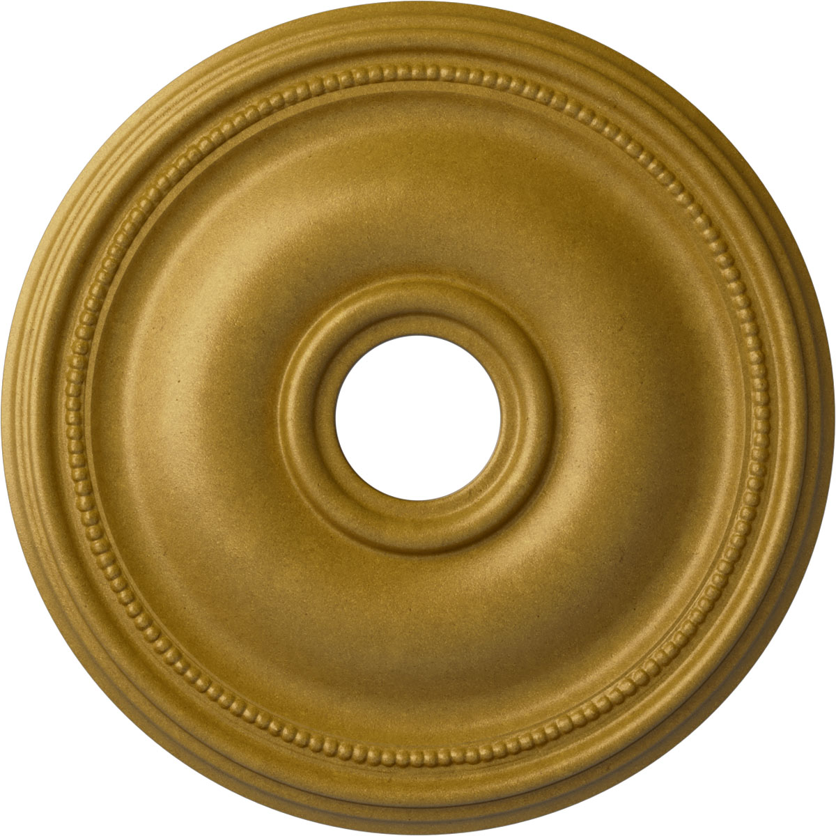 Ekena Millwork CM18BRPGS Bradford 18.125-in W x 18.125-in L Painted Pharaohs Gold Polyurethane Whole Ceiling Medallion