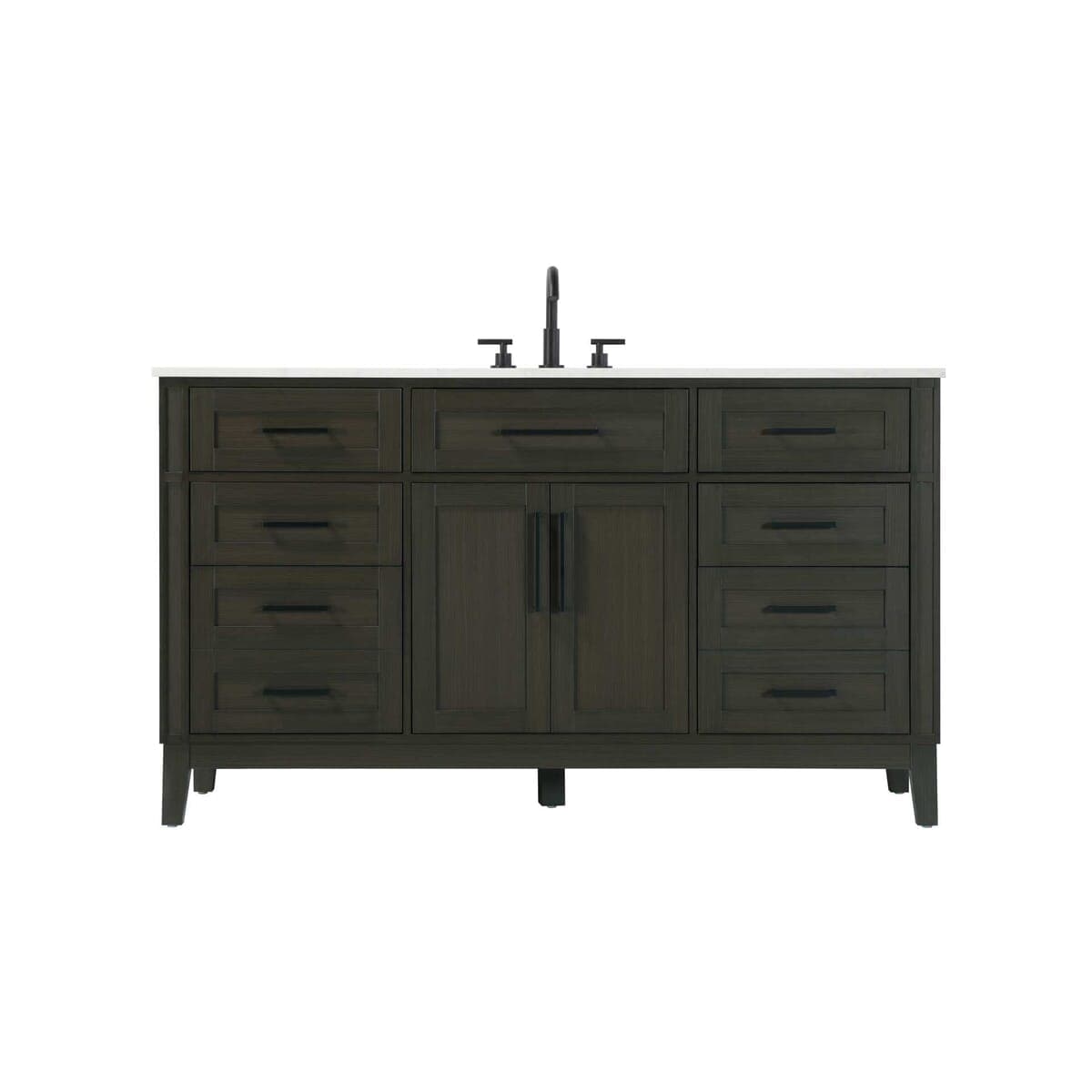 Simply Living Home Valencia 60 inch Single Bathroom Vanity in Mocha Brown
