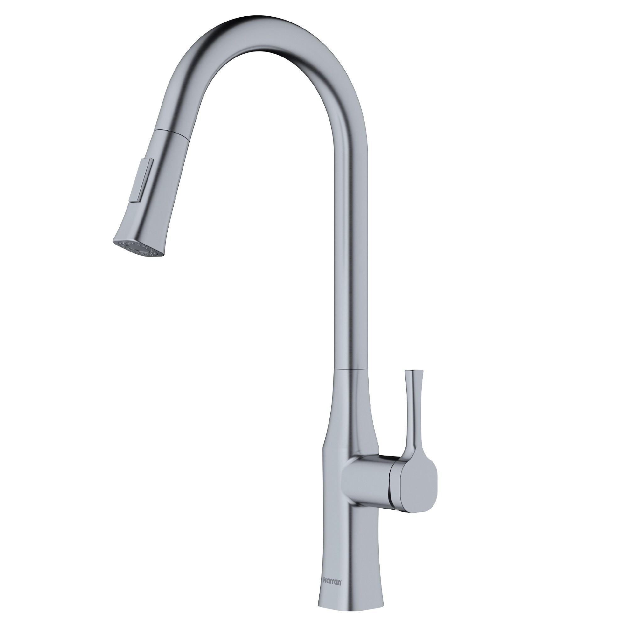 Karran KKF140SS Stainless Steel Single Handle Deck-mount Pull-down Kitchen Faucet with Sprayer