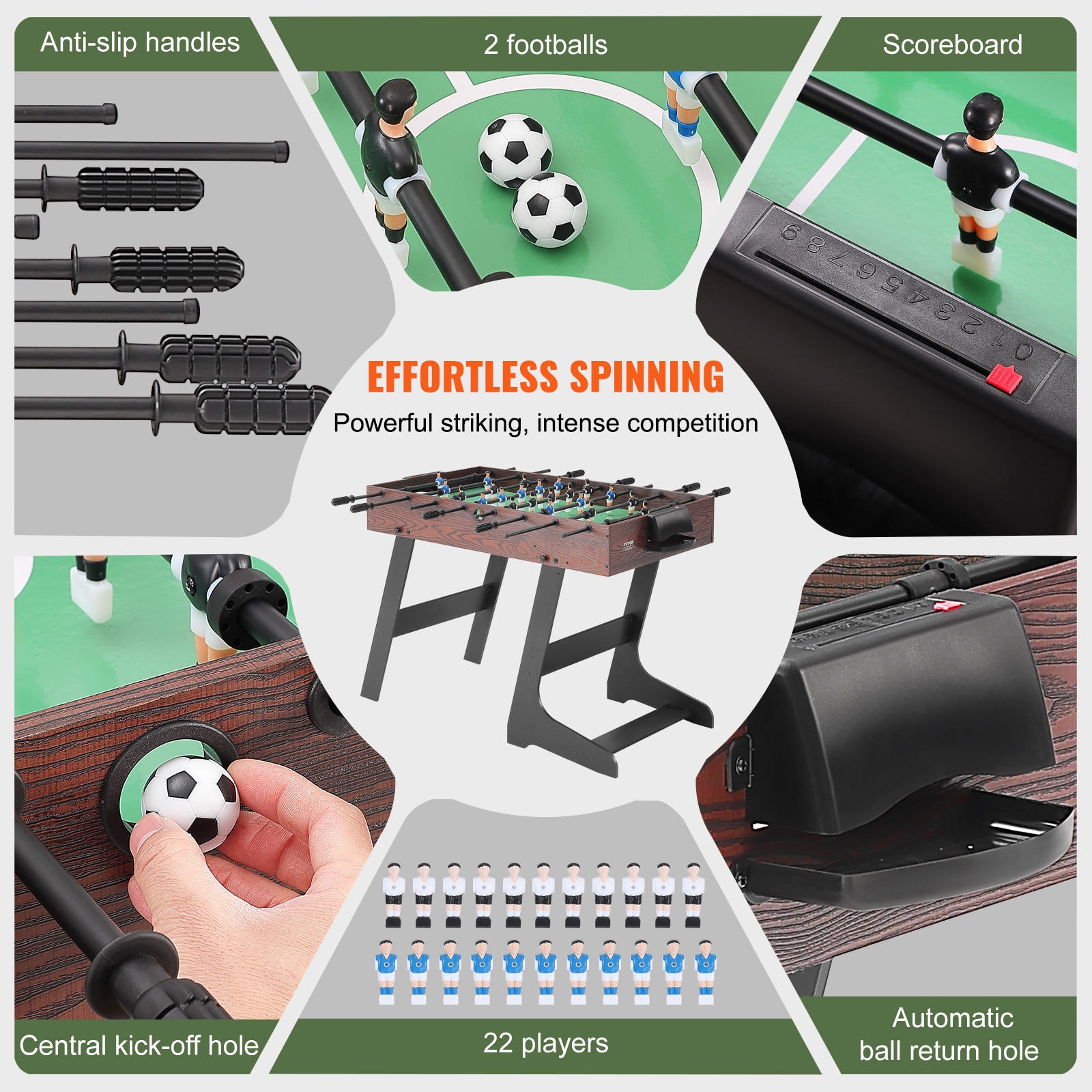 VEVOR ZDKZQZ48YC00JGZ8SV0 Foosball-Tables - View #4