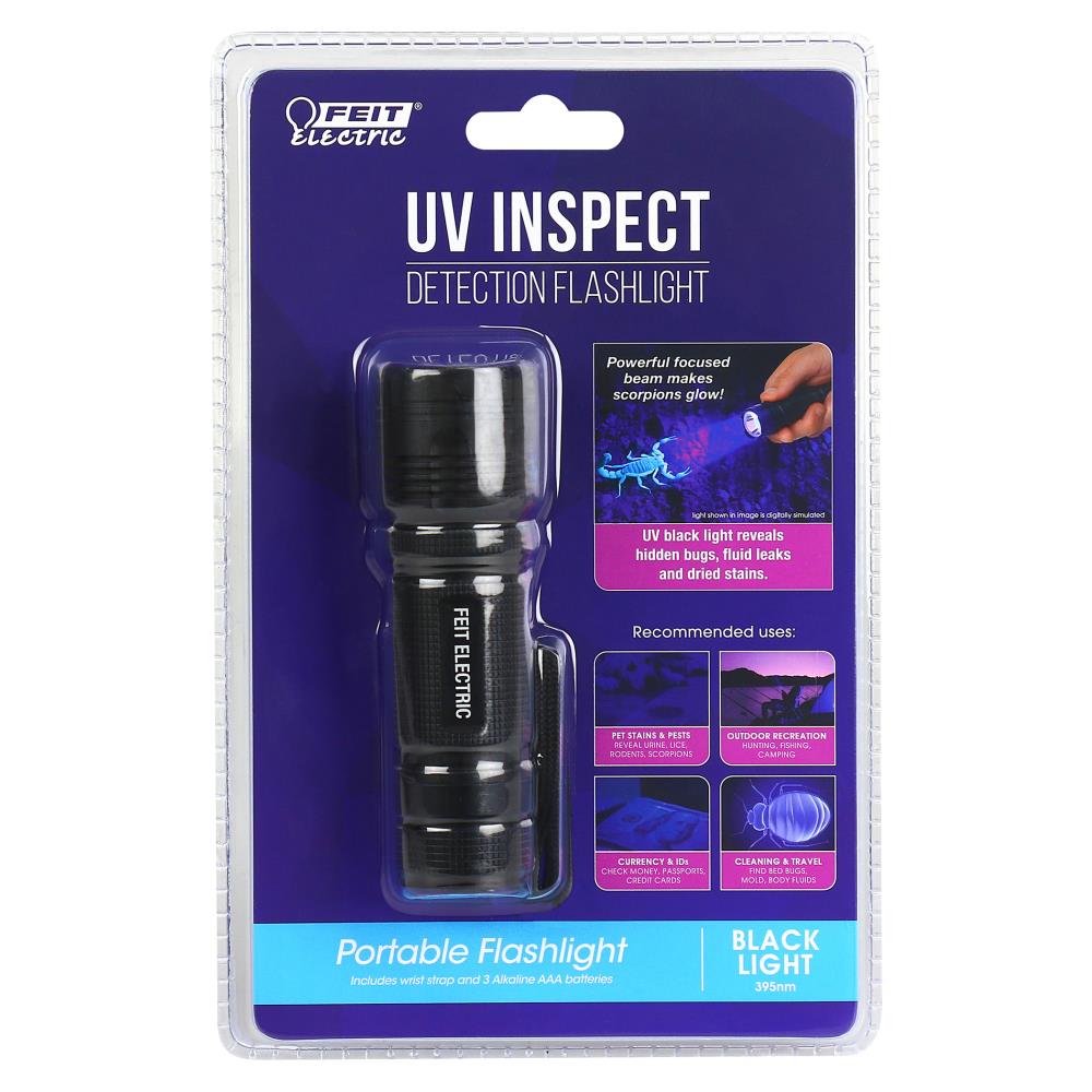 Feit Electric UV Flashlight 1 Mode UV LED Flashlight (AAA Battery