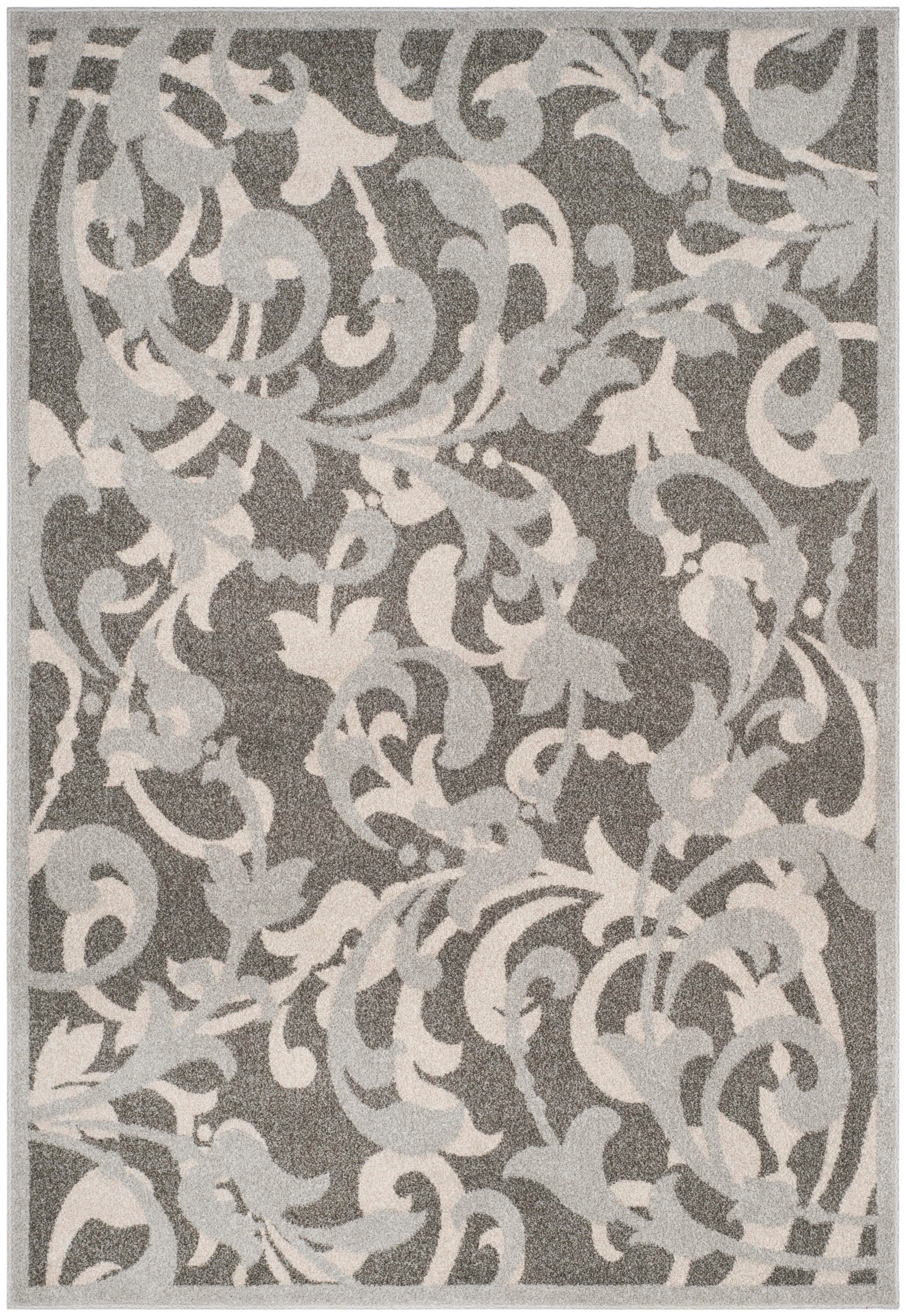 Safavieh AMT428C-6 Amherst Sophia 6 x 9 (ft) Loomed Synthetic Gray/Light Gray Rectangular Indoor/Outdoor Abstract Farmhouse/Cottage Area rug