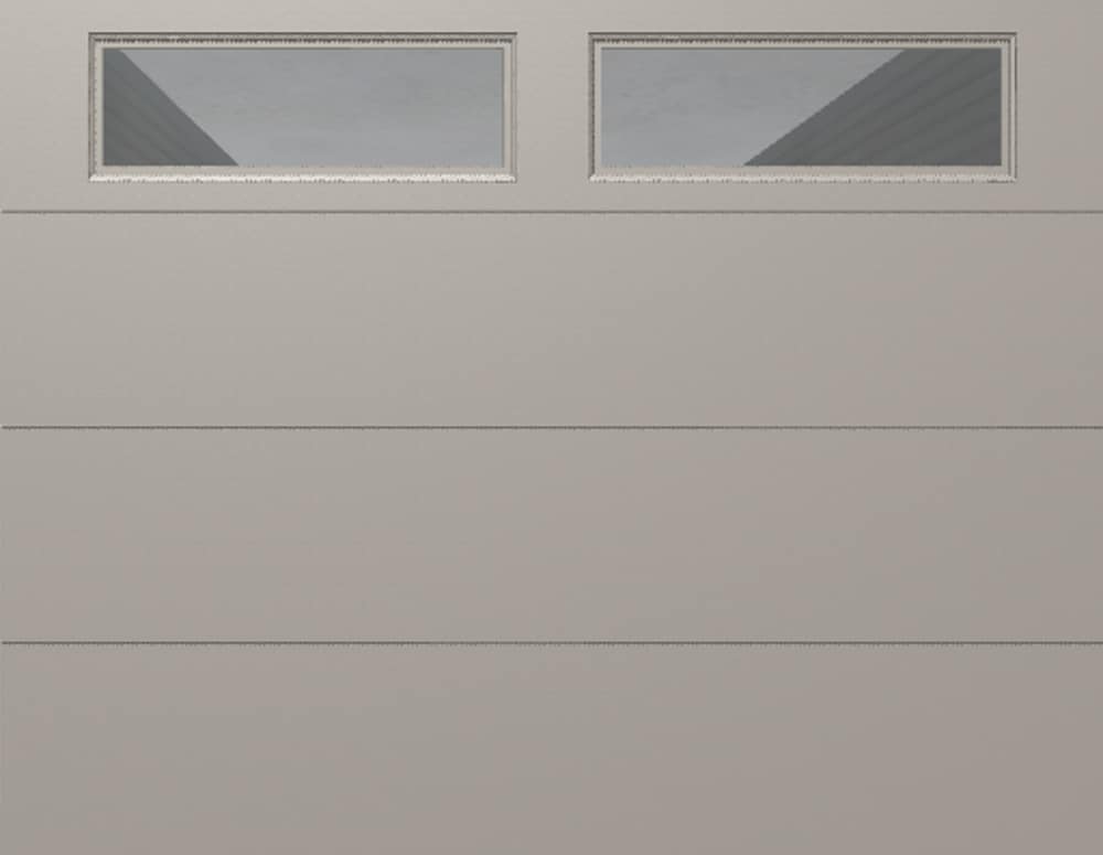 Wayne Dalton WD9605FTC97 Classic Steel Model 9605 9-ft x 7-ft Insulated Taupe Single Garage Door with Windows