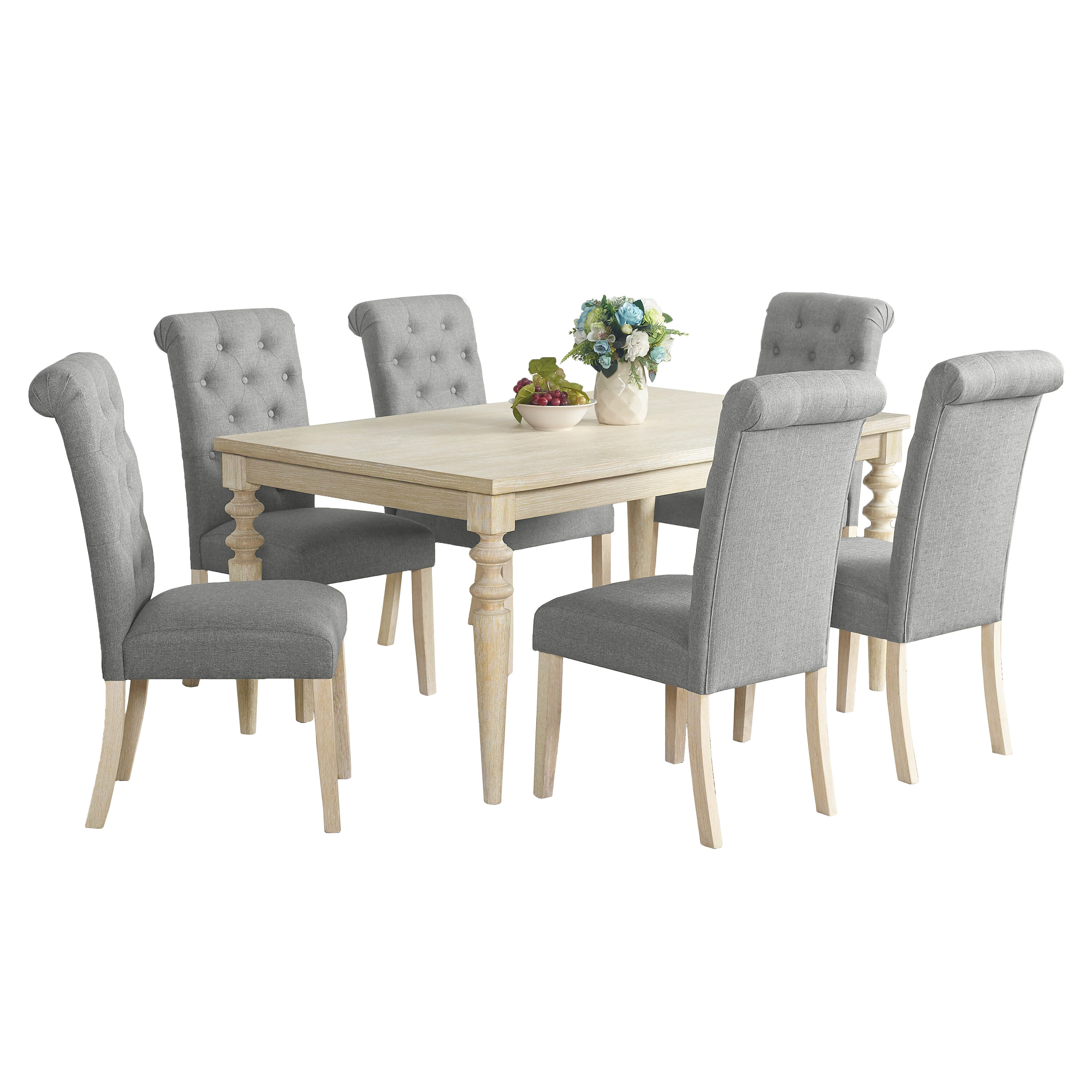 Roundhill Furniture T261-C161GYX3 Dining-Sets - View #2