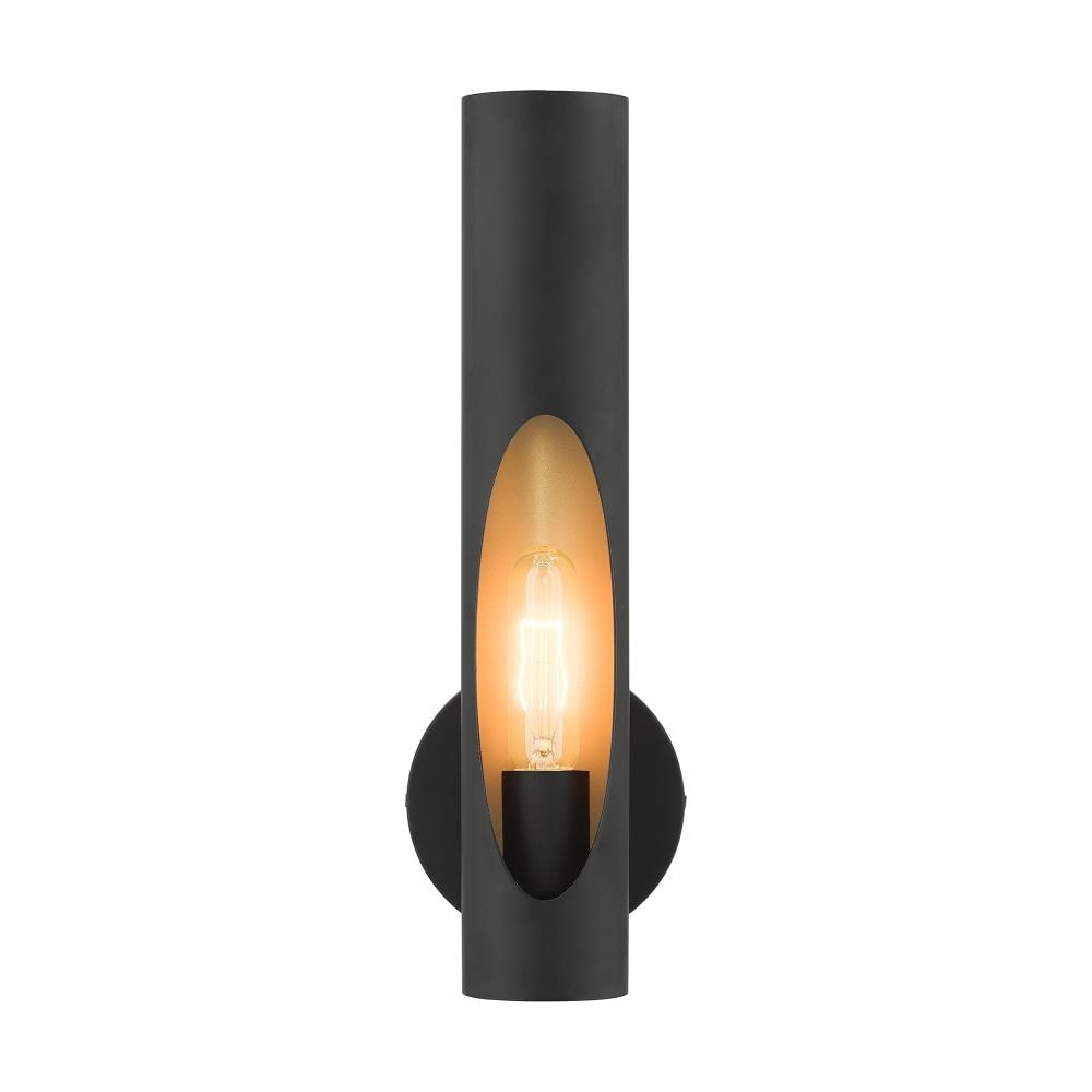 Livex Lighting 45891-04 Novato 5.125-in W 1 -Light Matte Black Wall Sconce