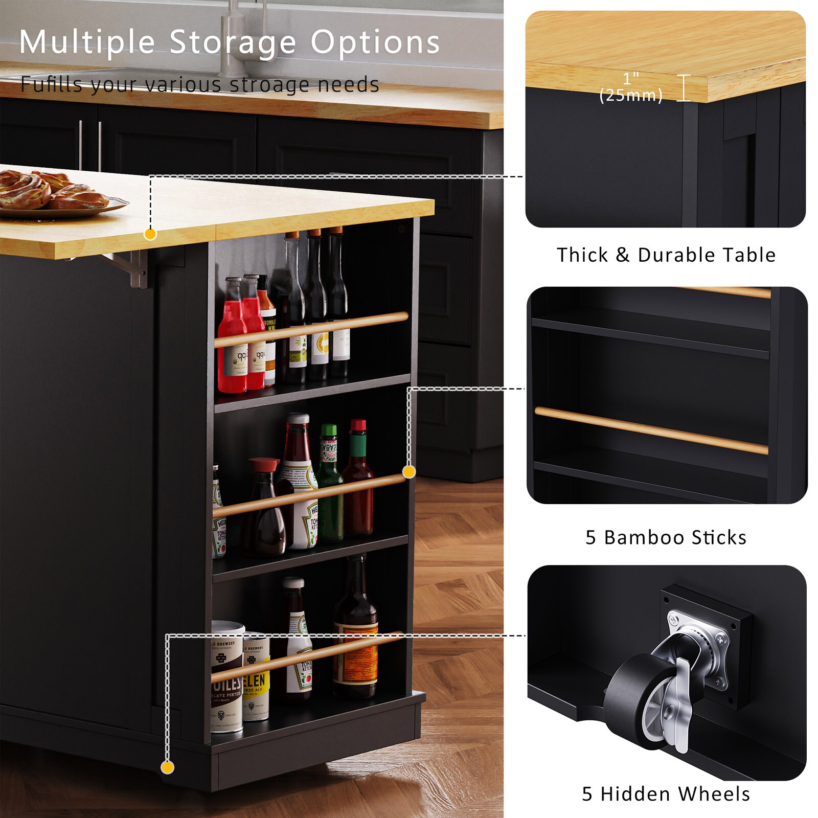 YOSIMFUR DJYC-N707S185531B Kitchen-Furniture - View #4