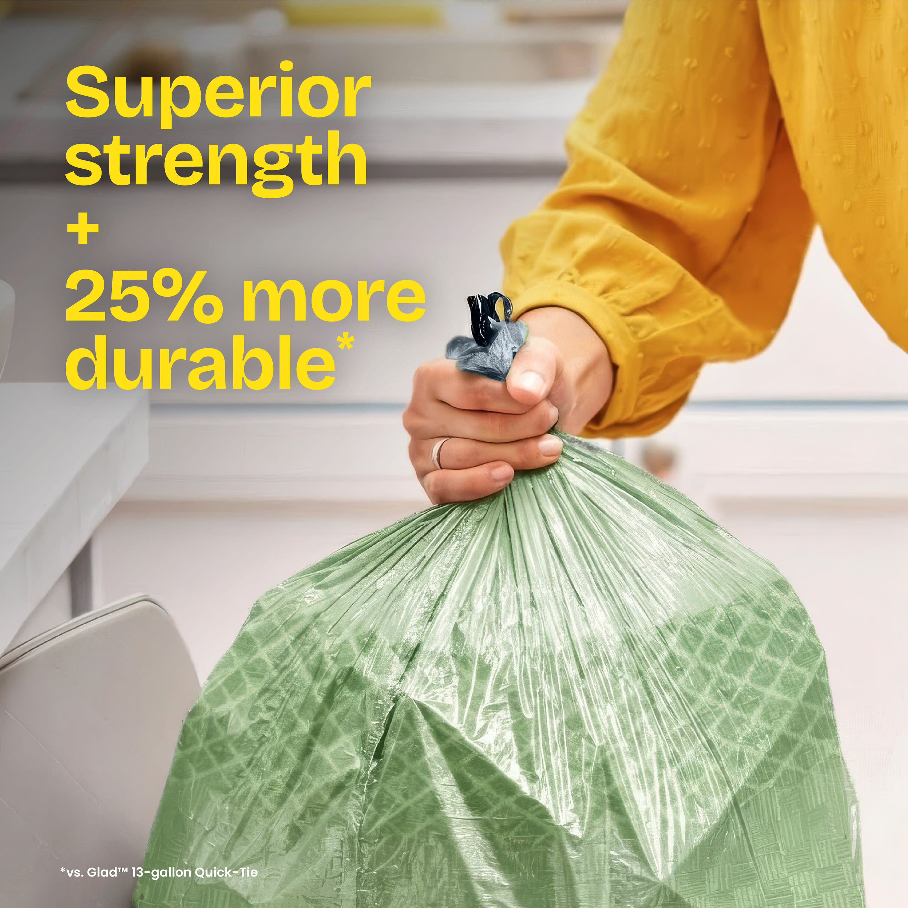 Glad Force Flex MaxStrength 13-Gallons Febreze Sweet Citron and