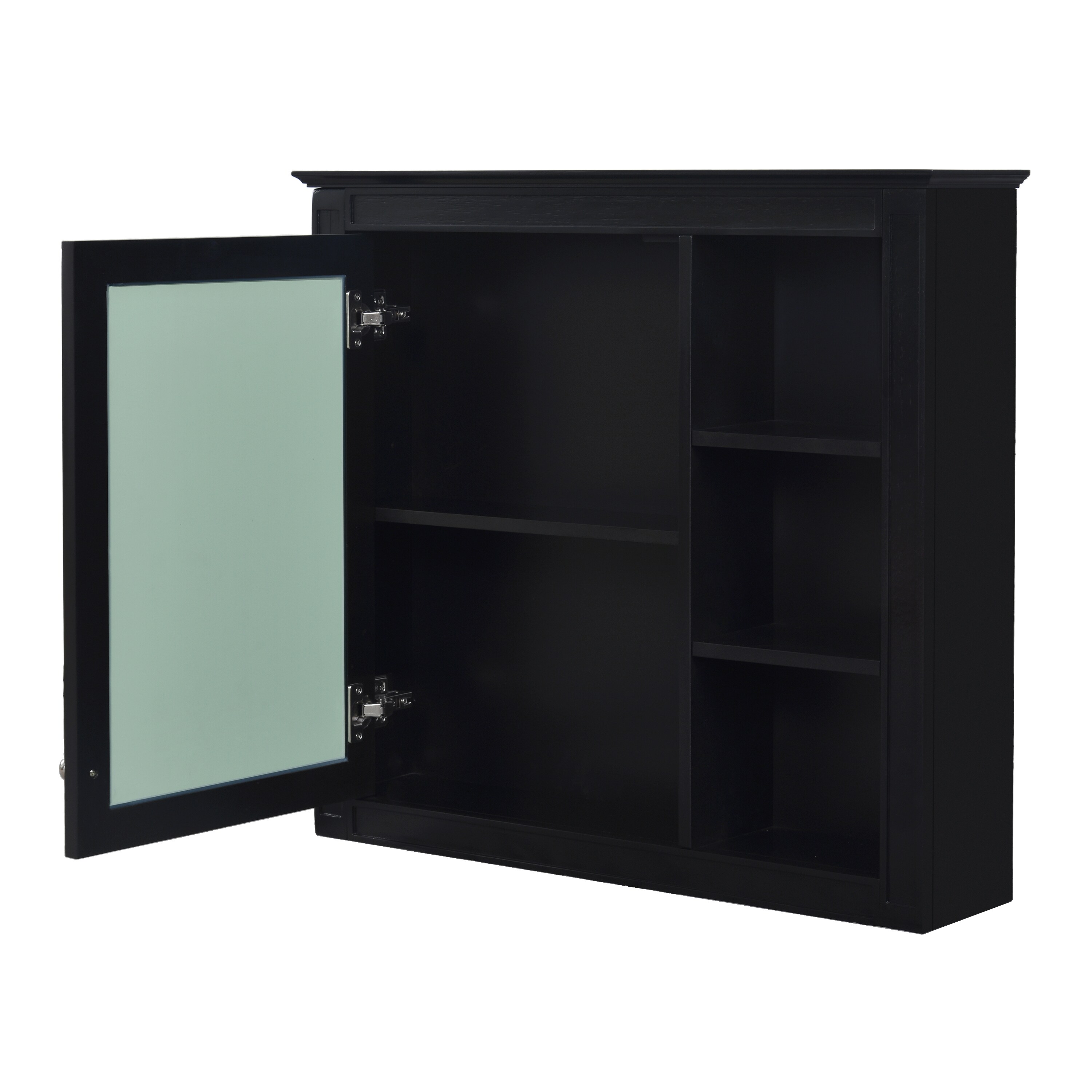 Hrinhom BA02-BLACK Bathroom-Medicine-Cabinets - View #3