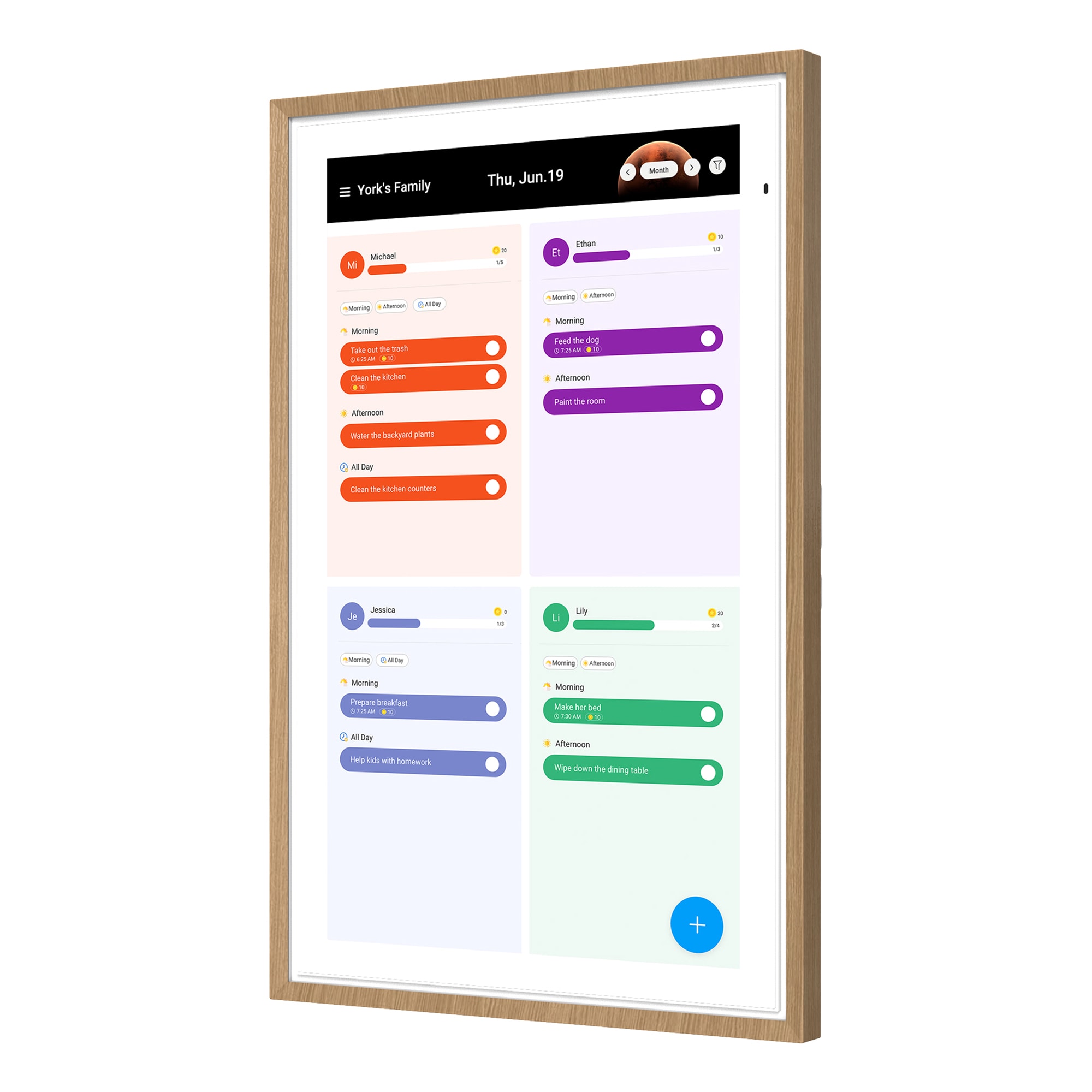 Apolosign Voice Assistant Screen Display Smart Hub in Teak Yellow