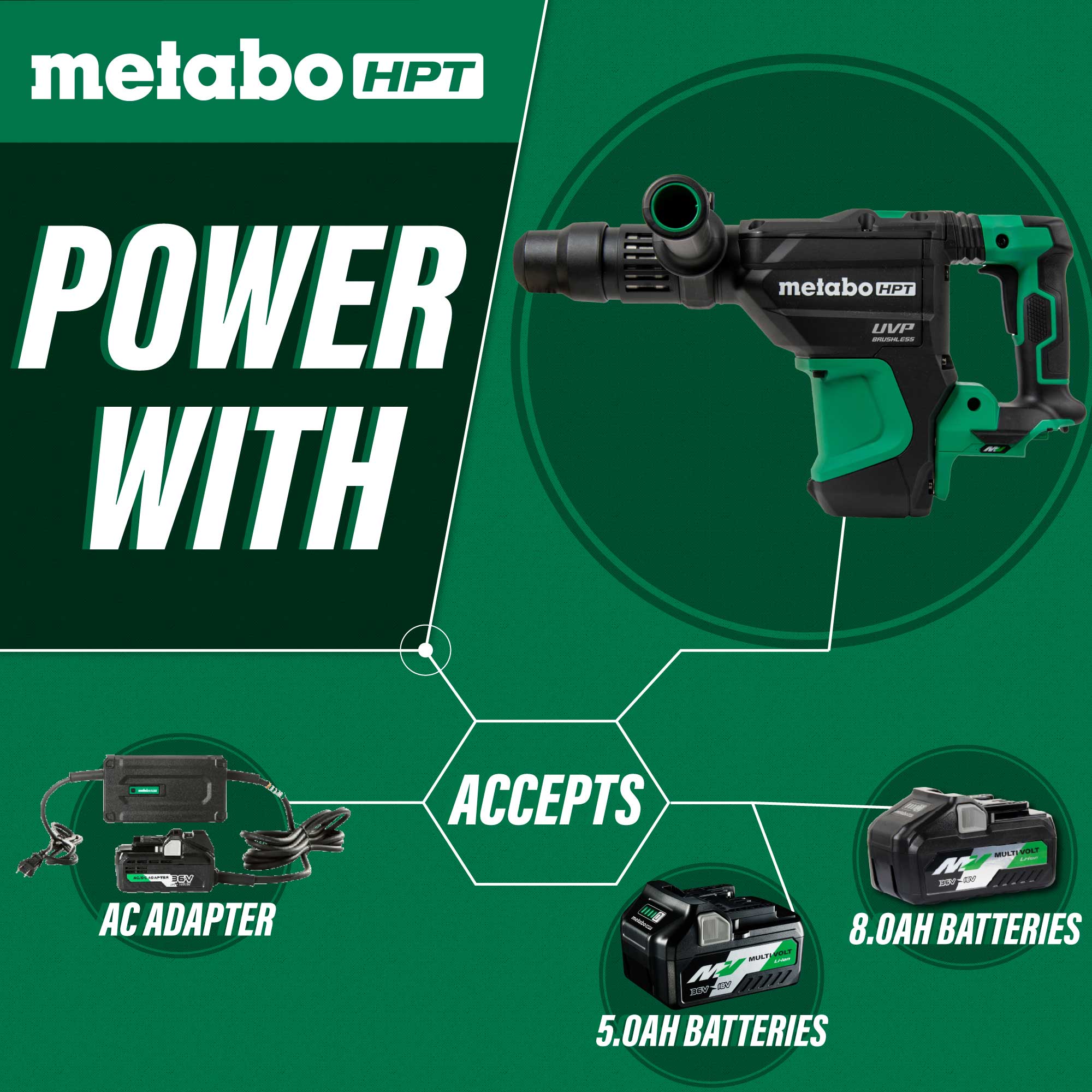 Metabo HPT DH3640DAQ2M Cordless-Rotary-Hammers - View #3