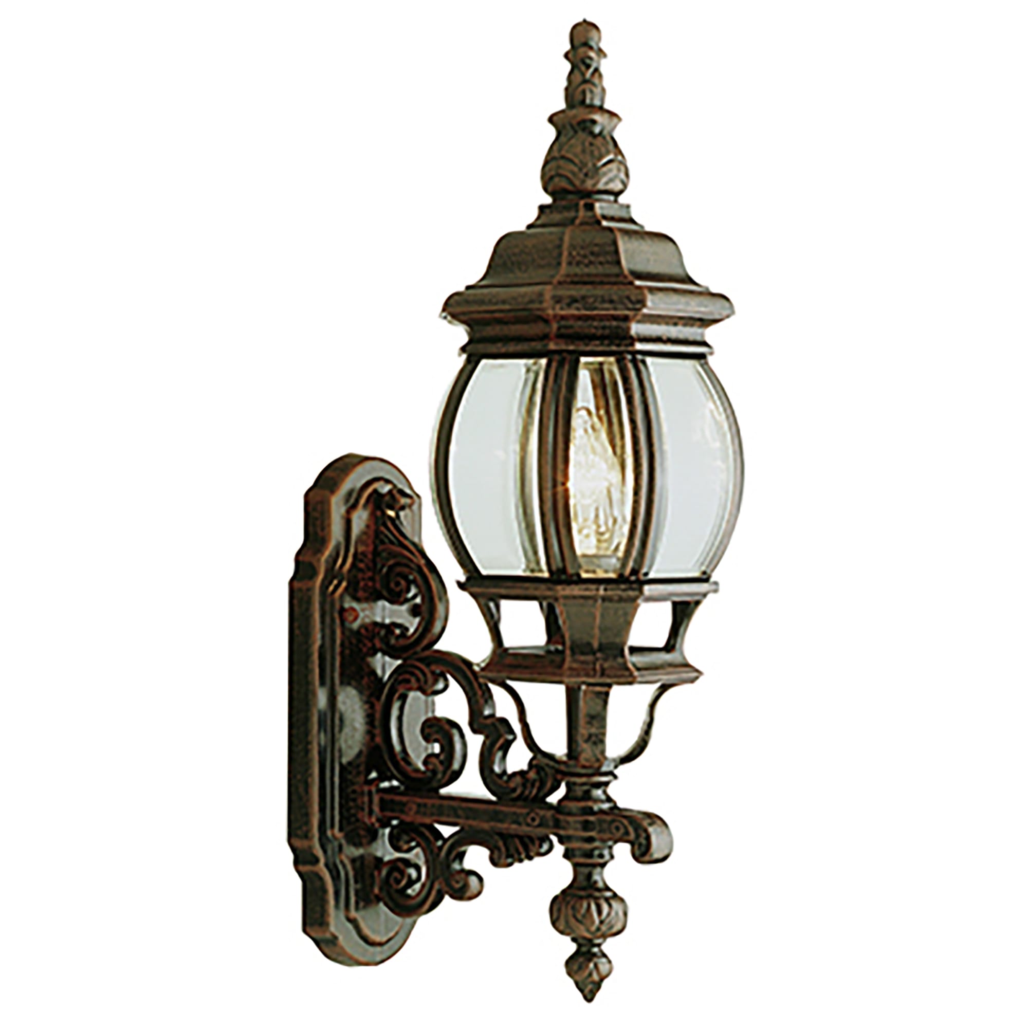 Lucid Lighting 4050 RT 1.0 -Light 20.5-in H Brown Hardwired Outdoor Wall Light