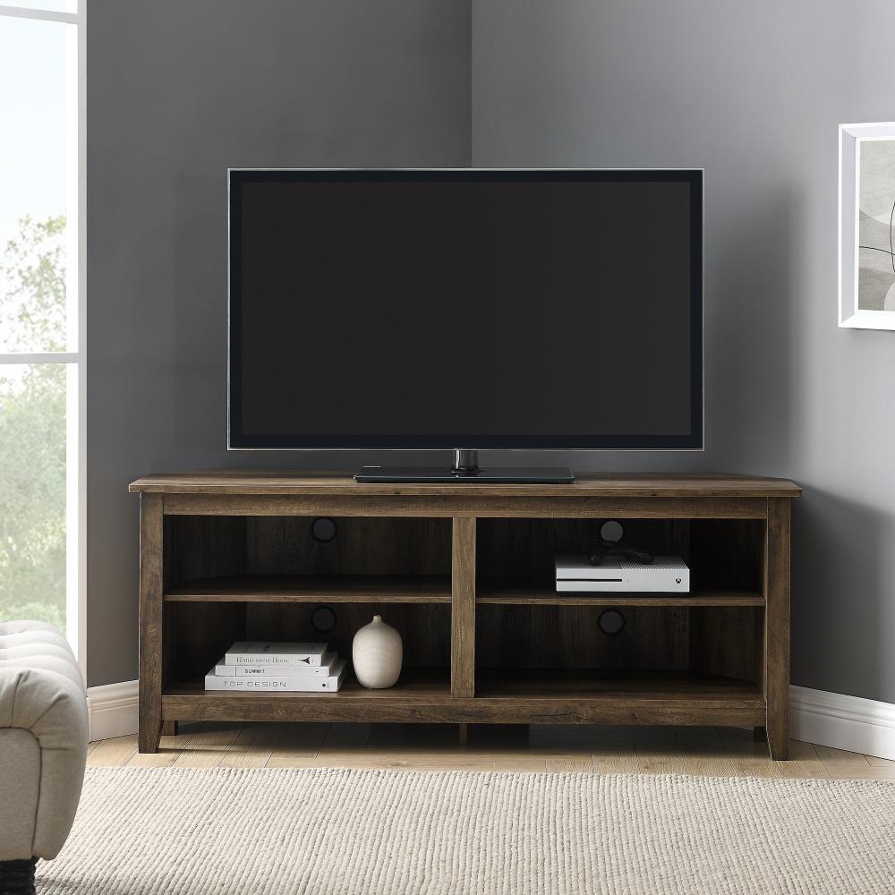 Walker Edison Transitional Reclaimed Barnwood Corner (accommodates Tvs 