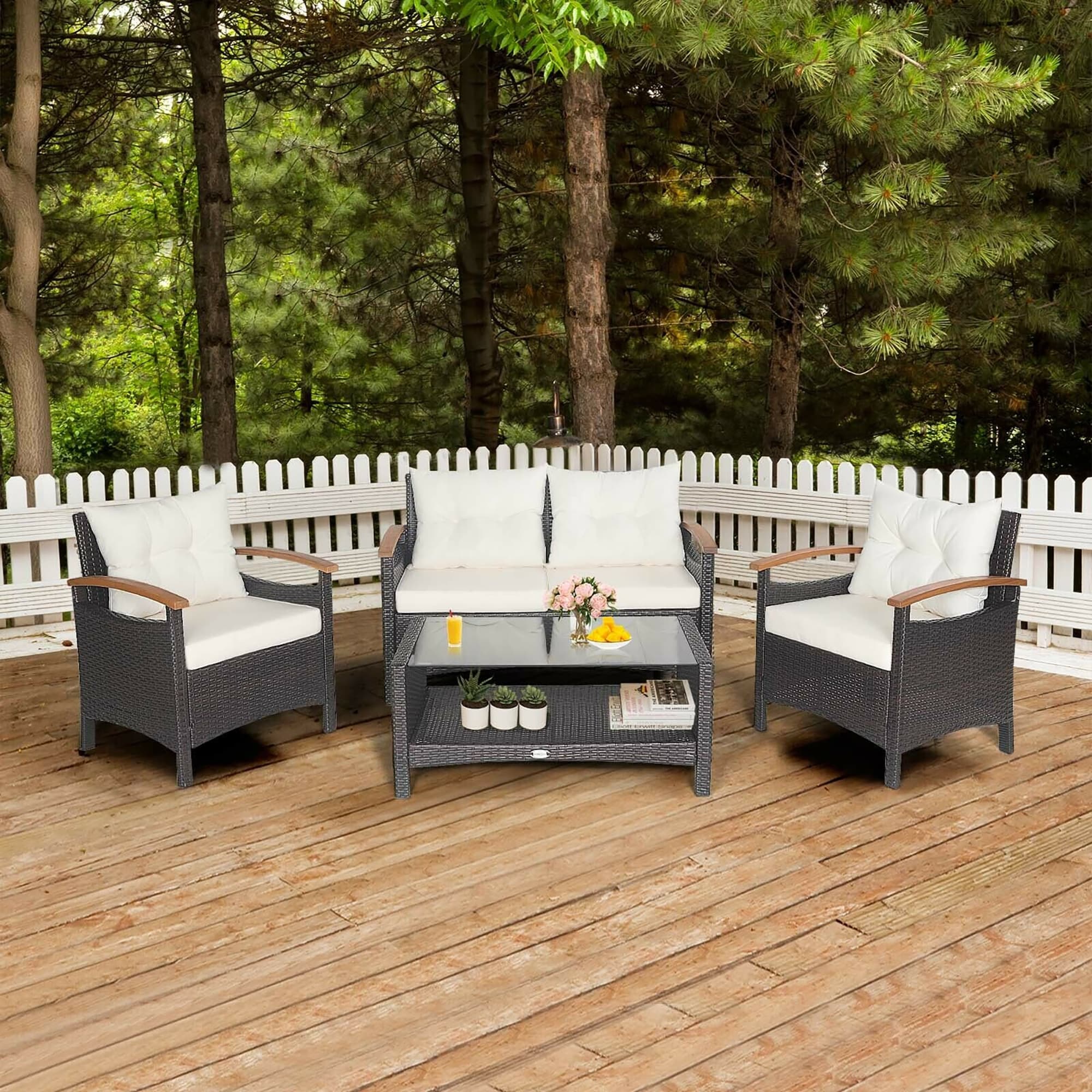 Forclover HYFL-69WH Patio-Conversation-Sets - View #4