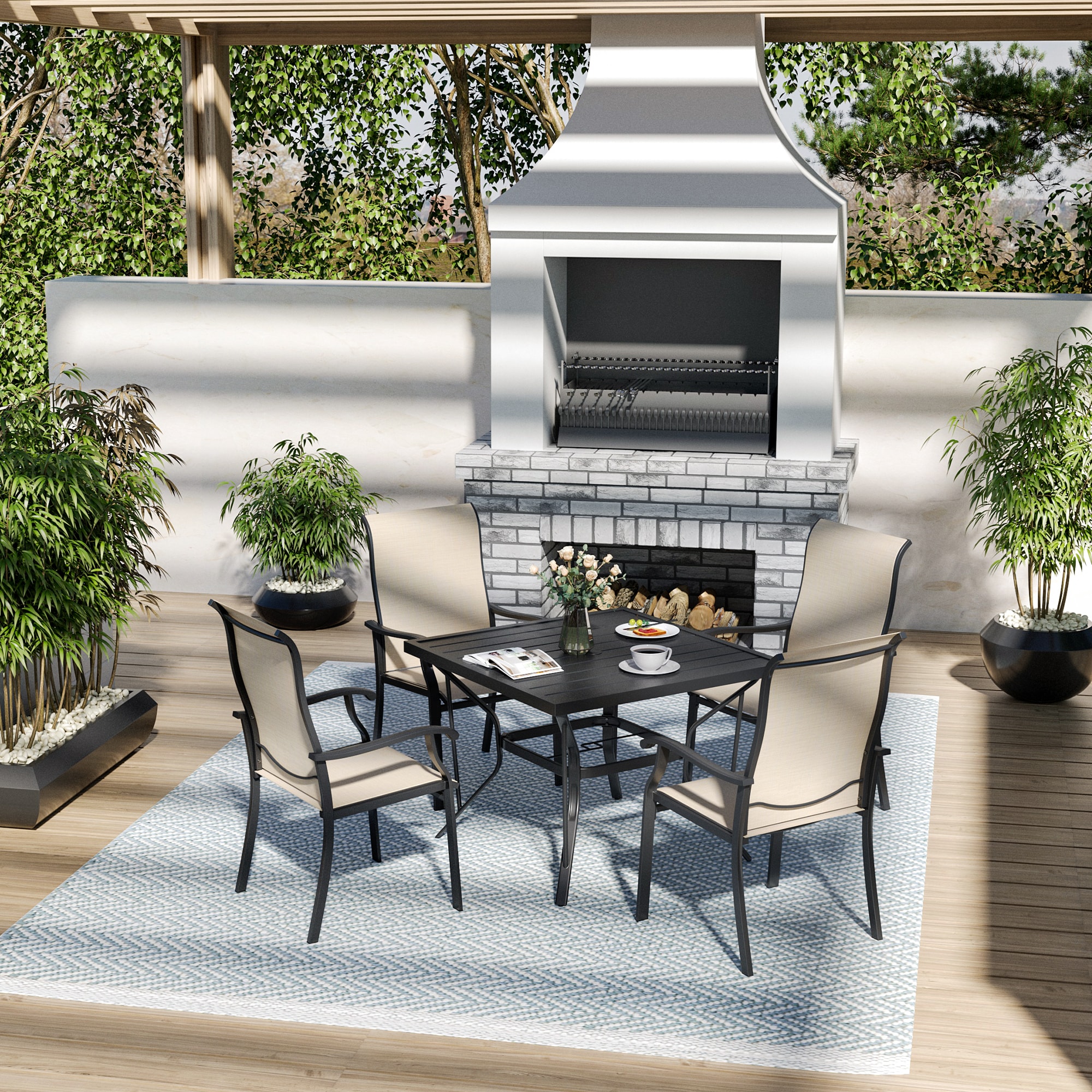 PamaPic TS-CZ-5JT-B-WL1 Patio-Dining-Sets - View #2